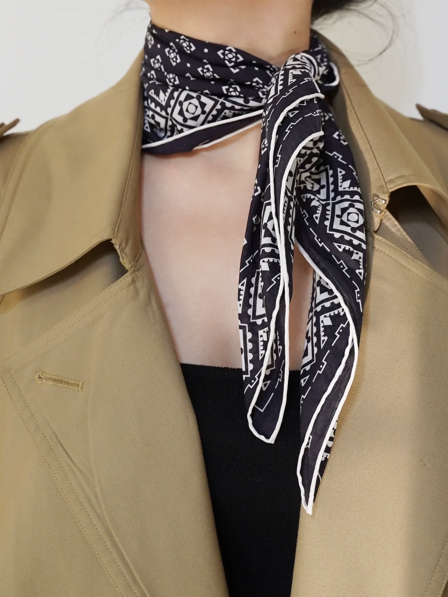 Silk-Cotton Square Scarf - Image 2