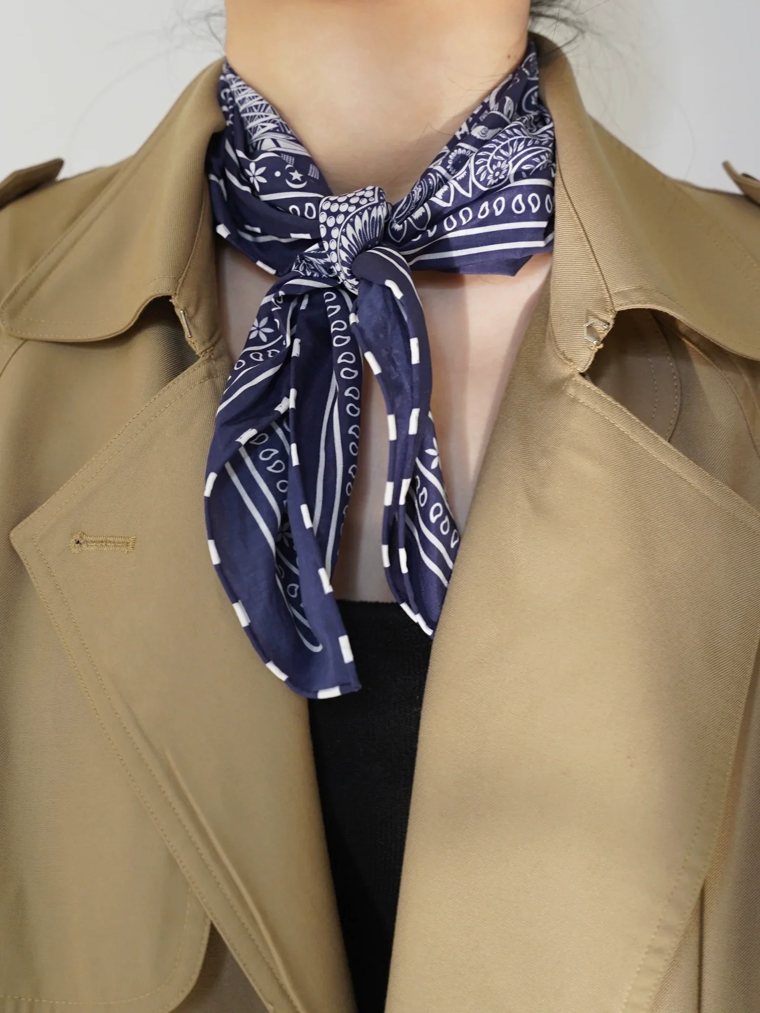 Silk-Cotton Square Scarf - Image 5