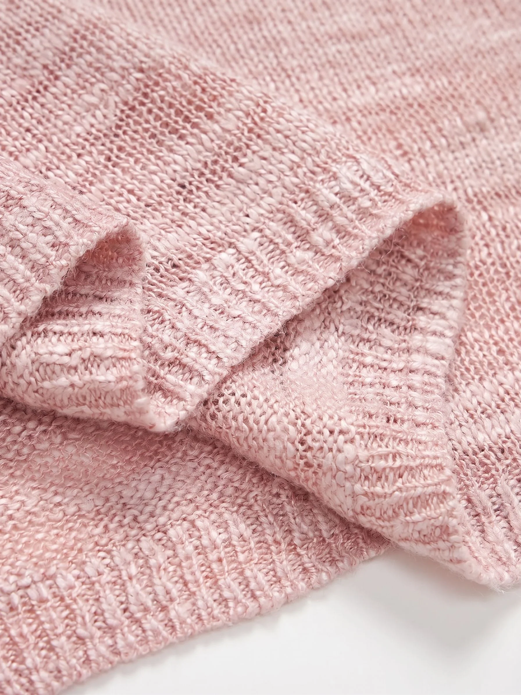 Silk Cropped Knit Sweater