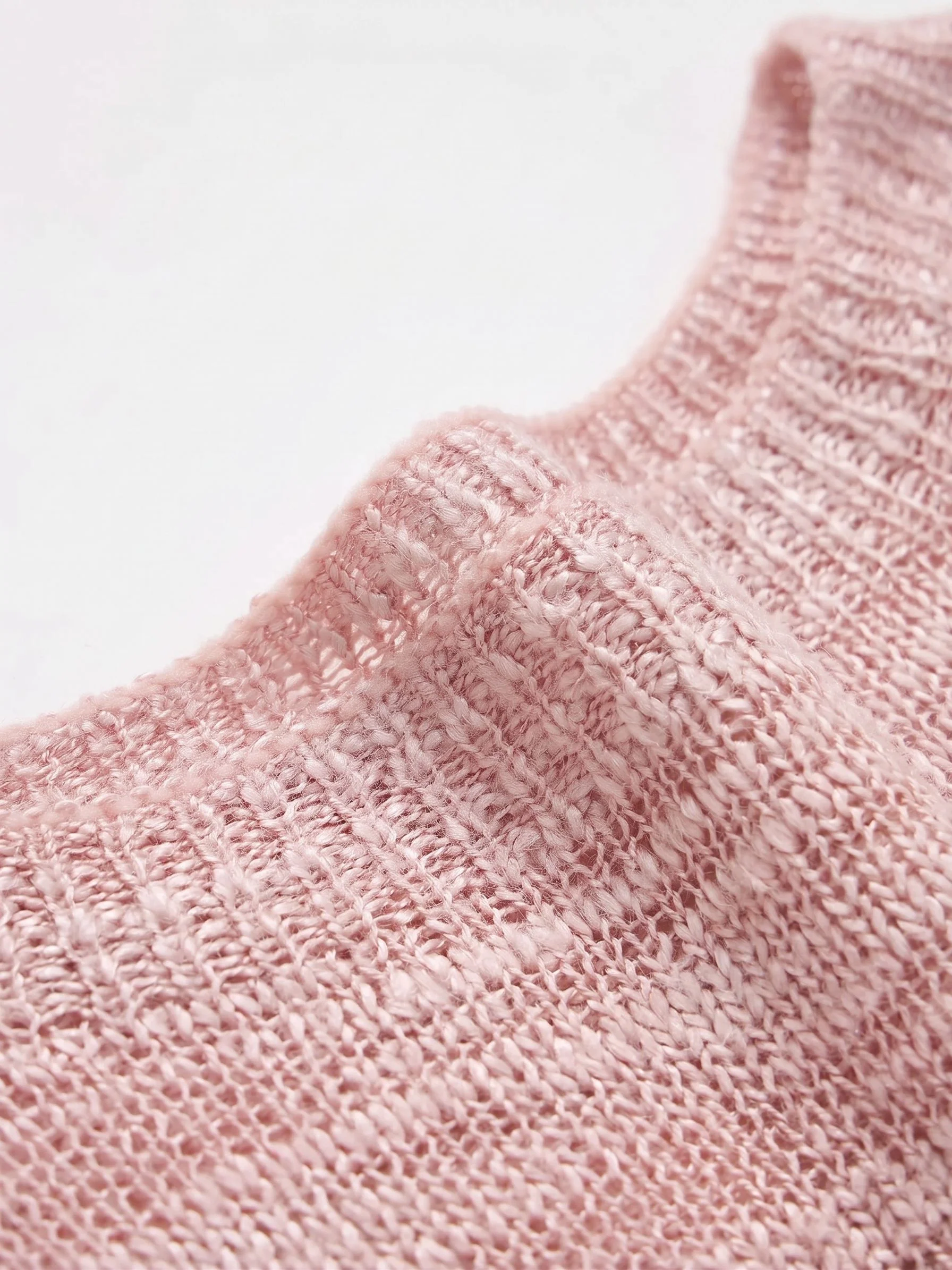Silk Cropped Knit Sweater - Image 4