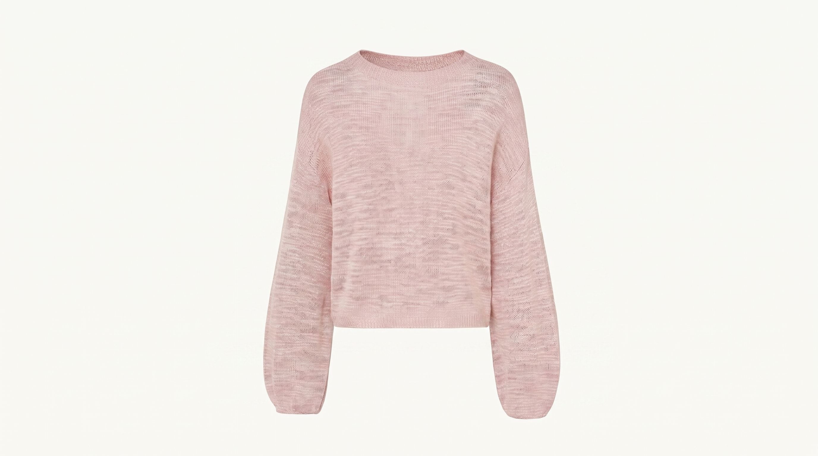 Silk Cropped Knit Sweater - Image 5