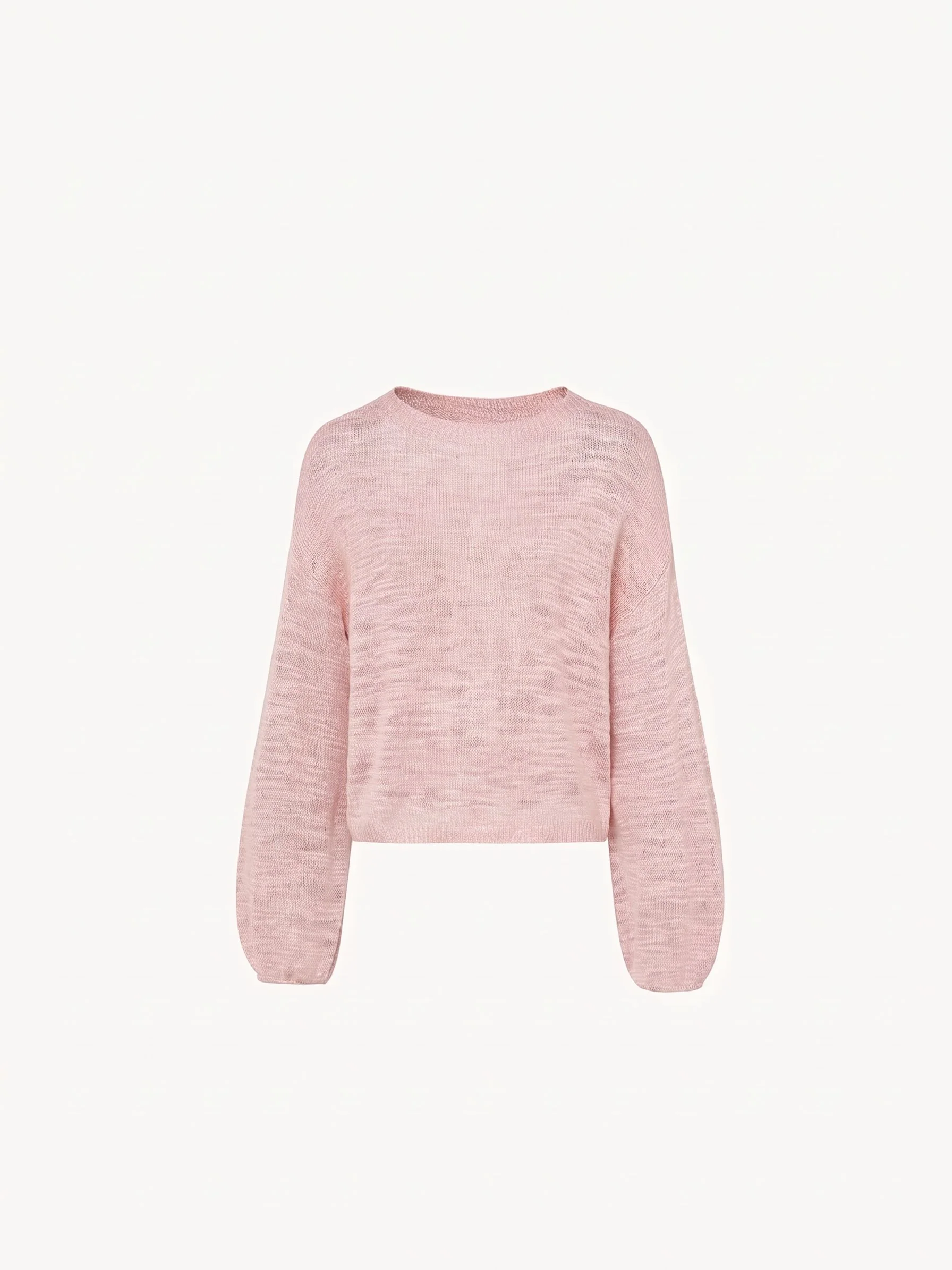 Silk Cropped Knit Sweater - Image 6