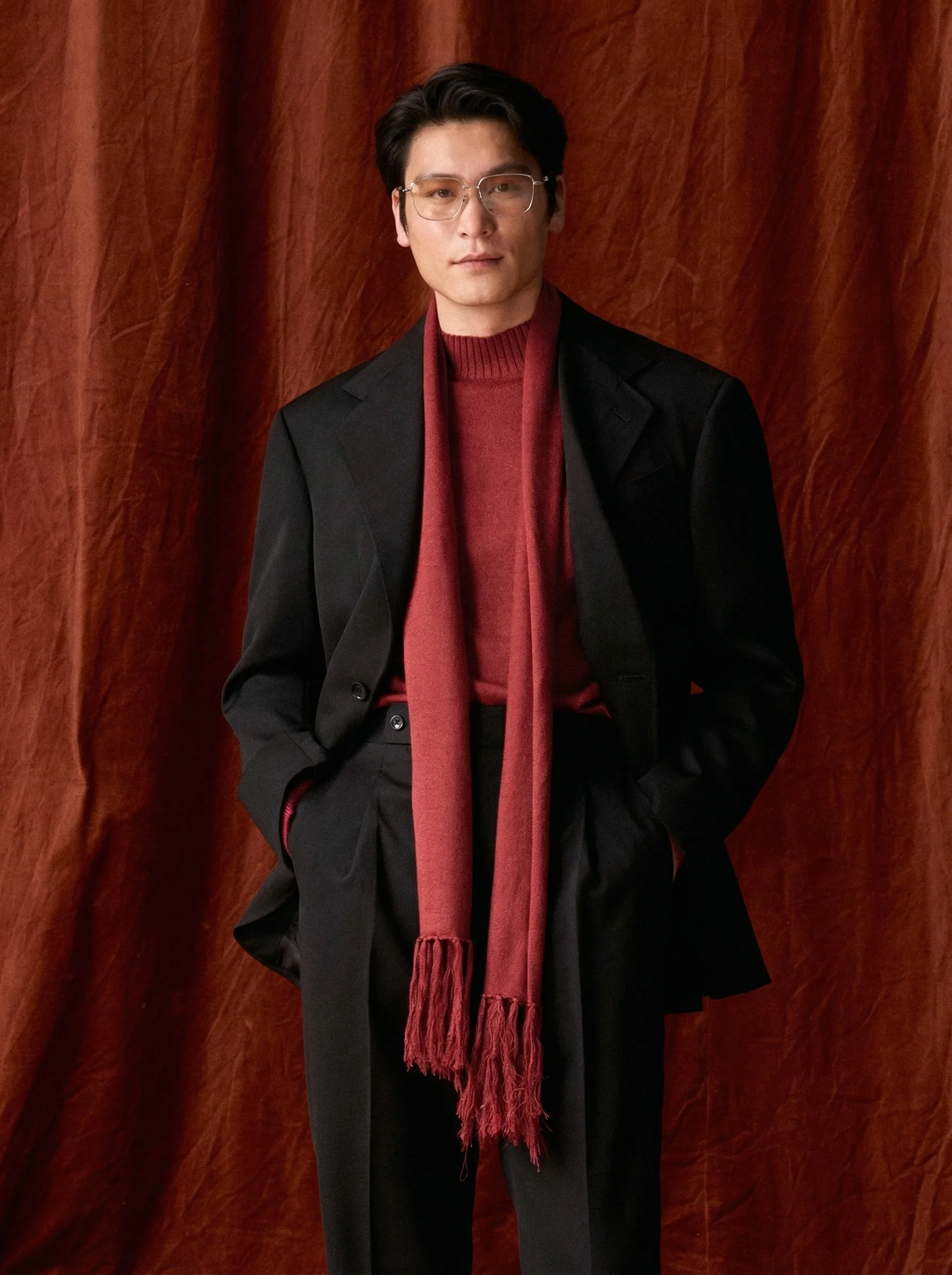 Silk Fringed Scarf - Image 2