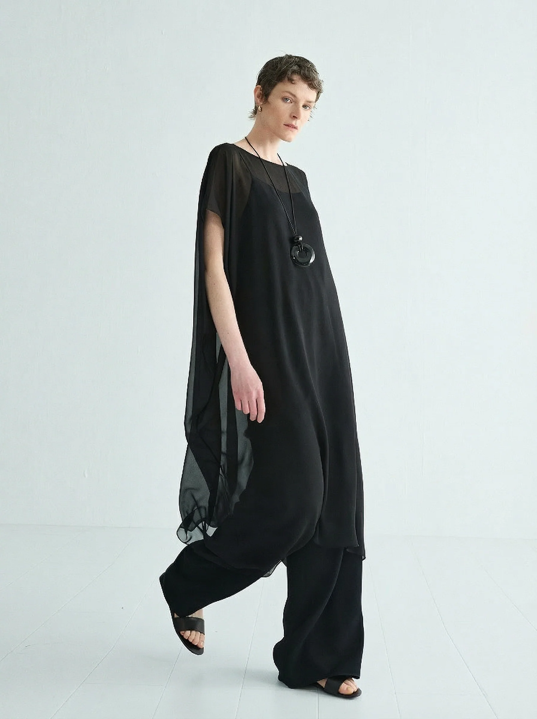 Silk Georgette Layered Dress Set - Image 2
