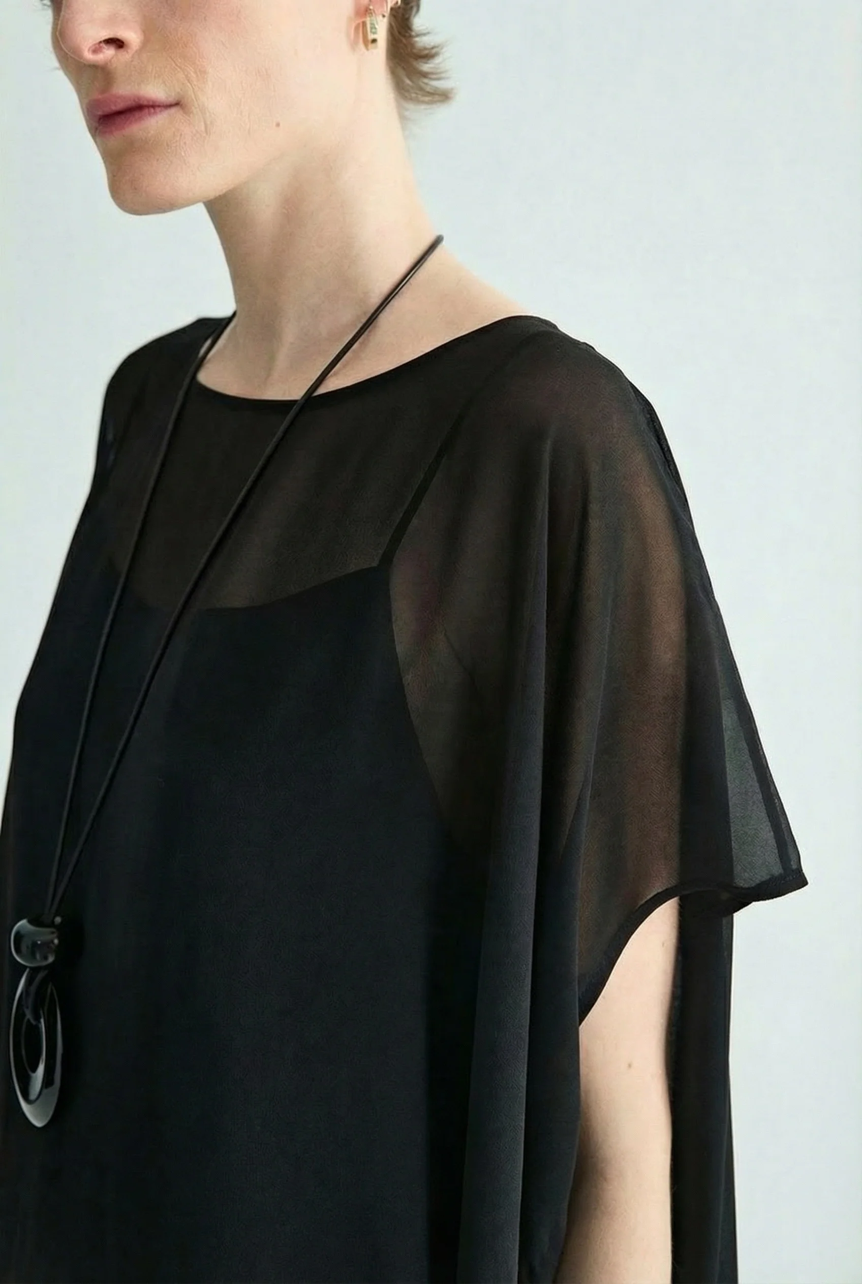 Silk Georgette Layered Dress Set - Image 4