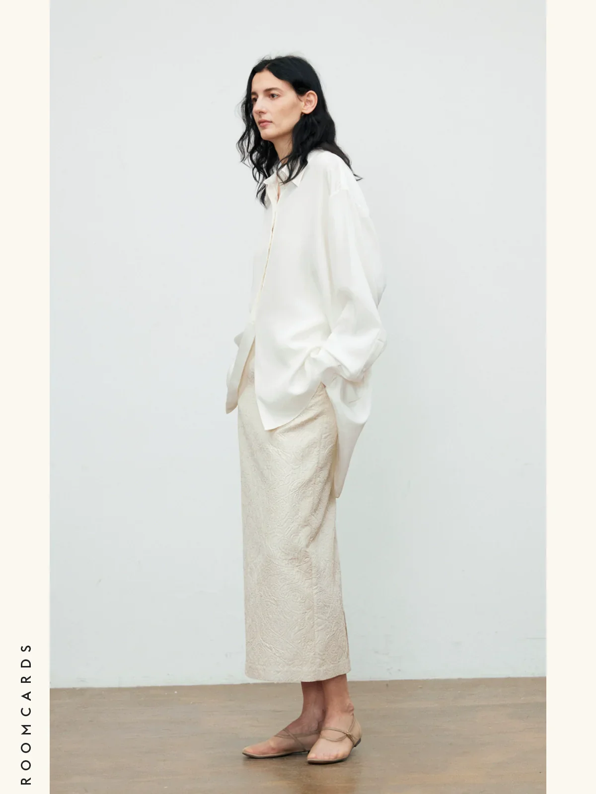 Silk Multi-Button Oversized Shirt - Image 3