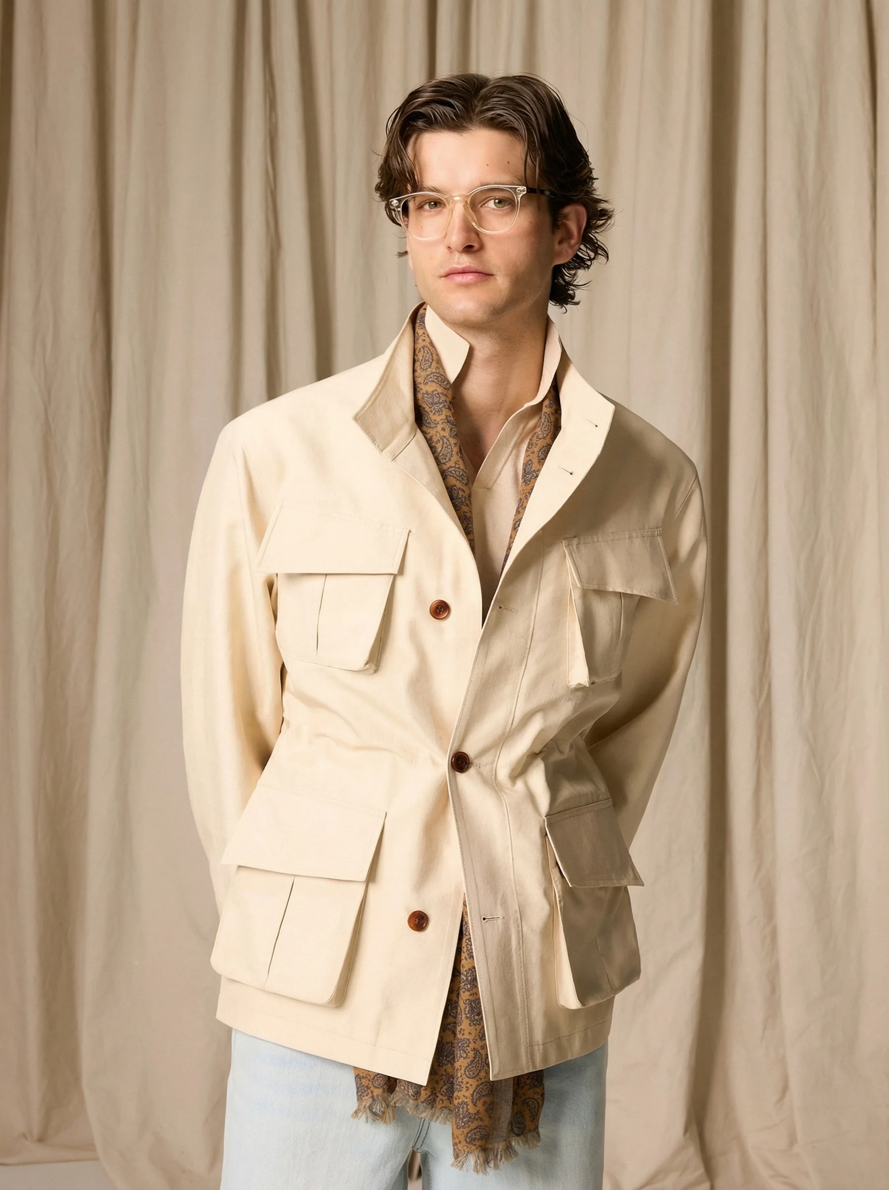 Silk Safari Pocket Jacket - Image 3