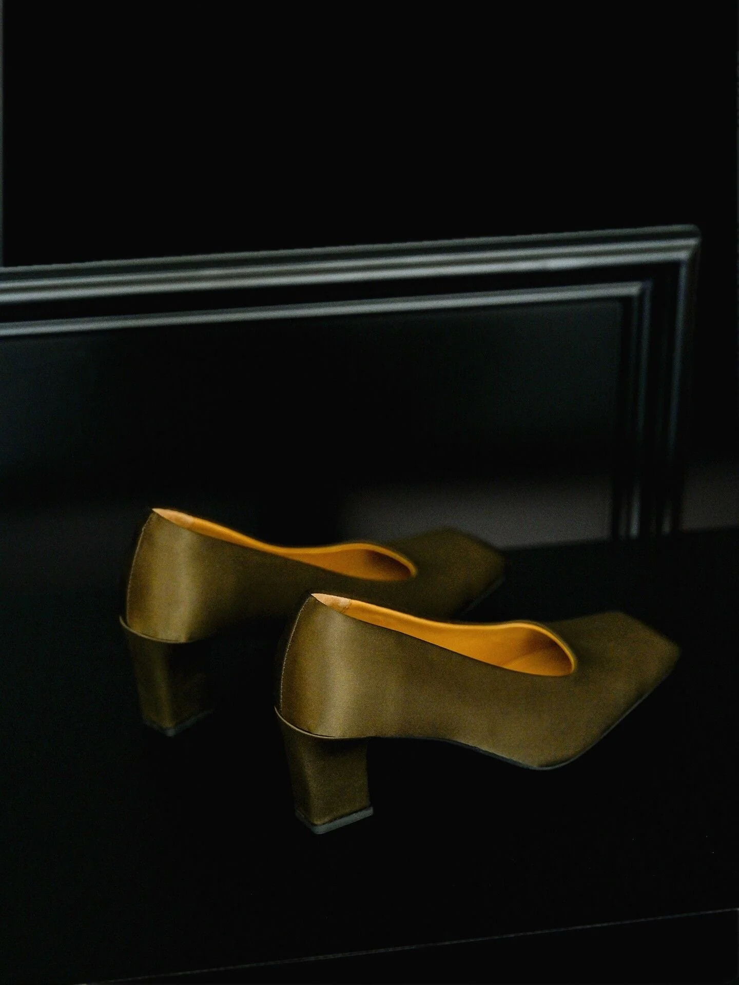 Silk Square-Toe Block-Heel Pumps - Image 2
