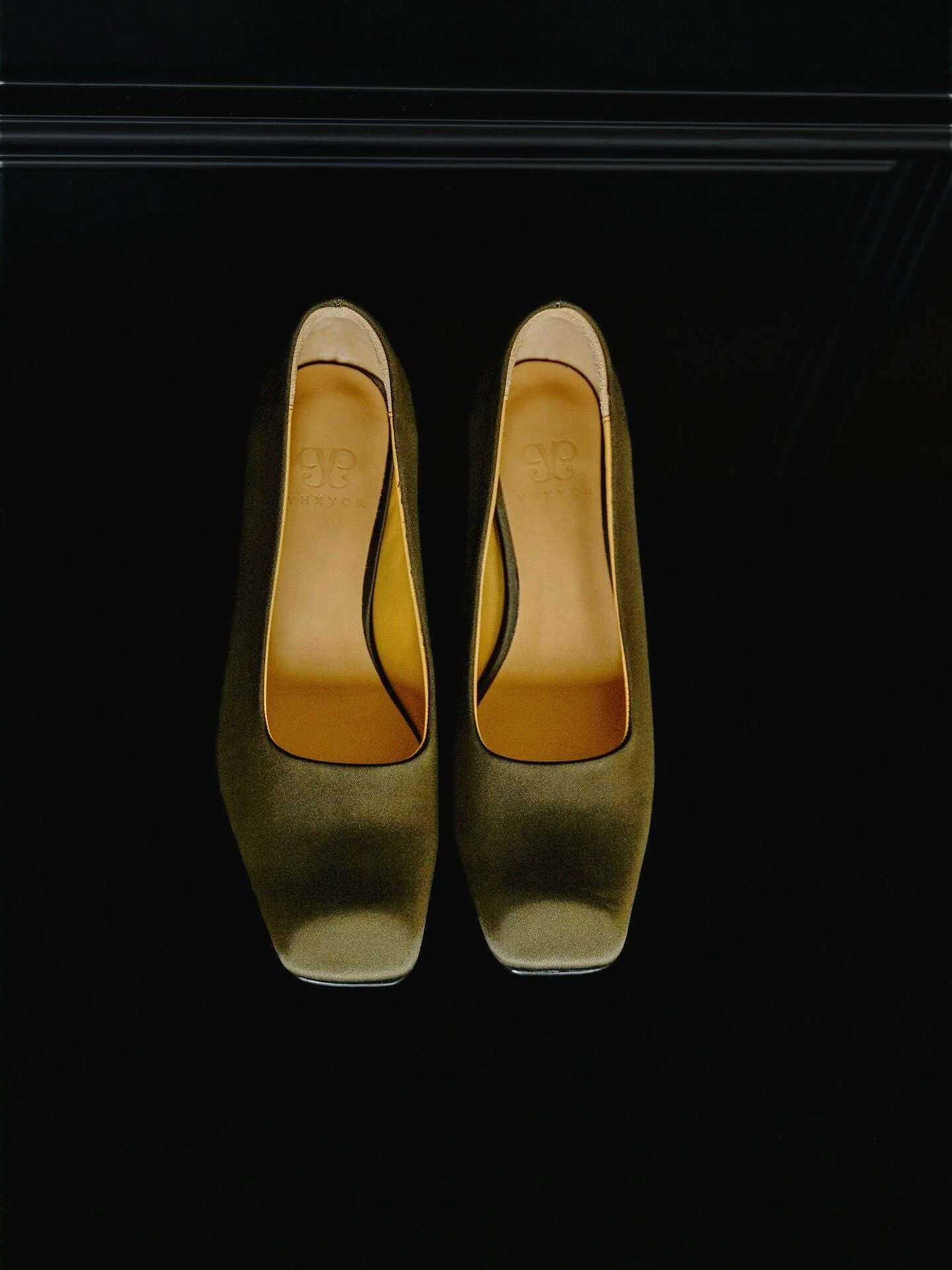 Silk Square-Toe Block-Heel Pumps - Image 3