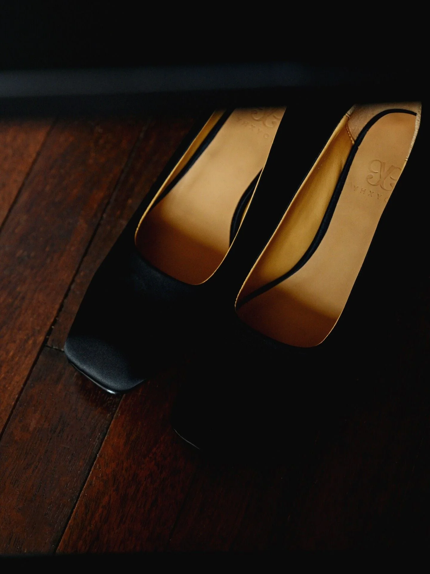 Silk Square-Toe Block-Heel Pumps - Image 4