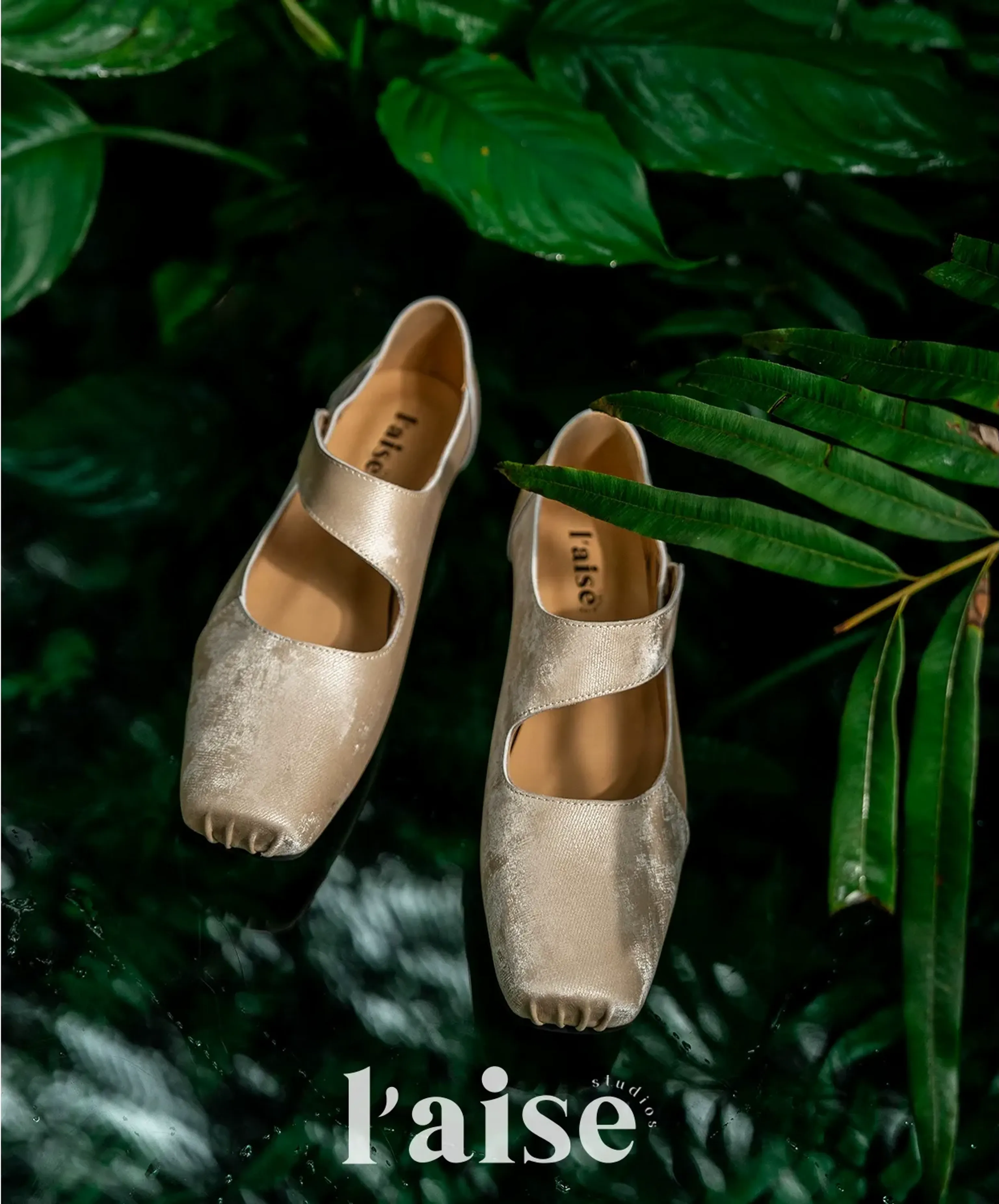 Silk Square-Toe Mary-Jane Flats - Image 2