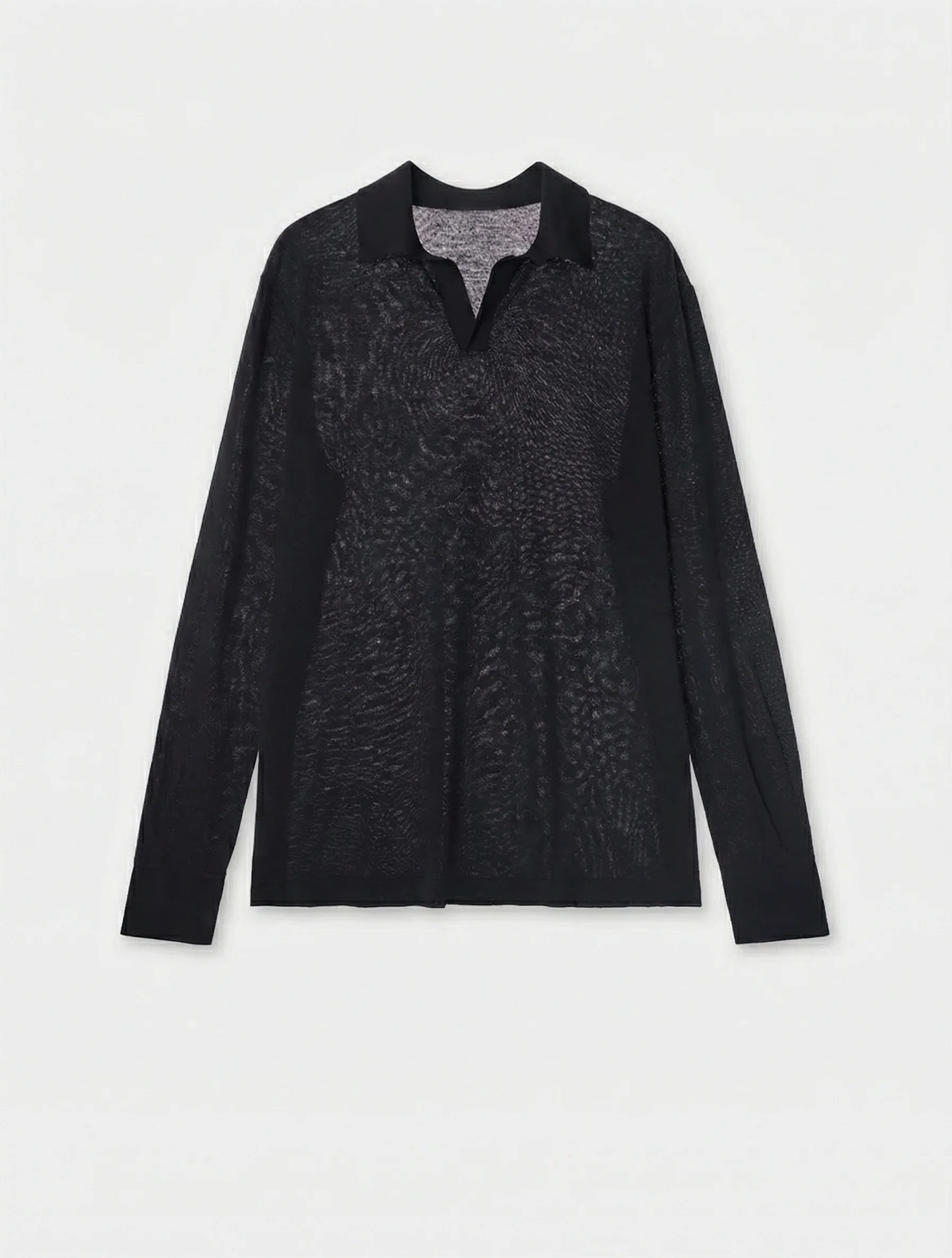 Silk Textured Polo Knit - Image 9