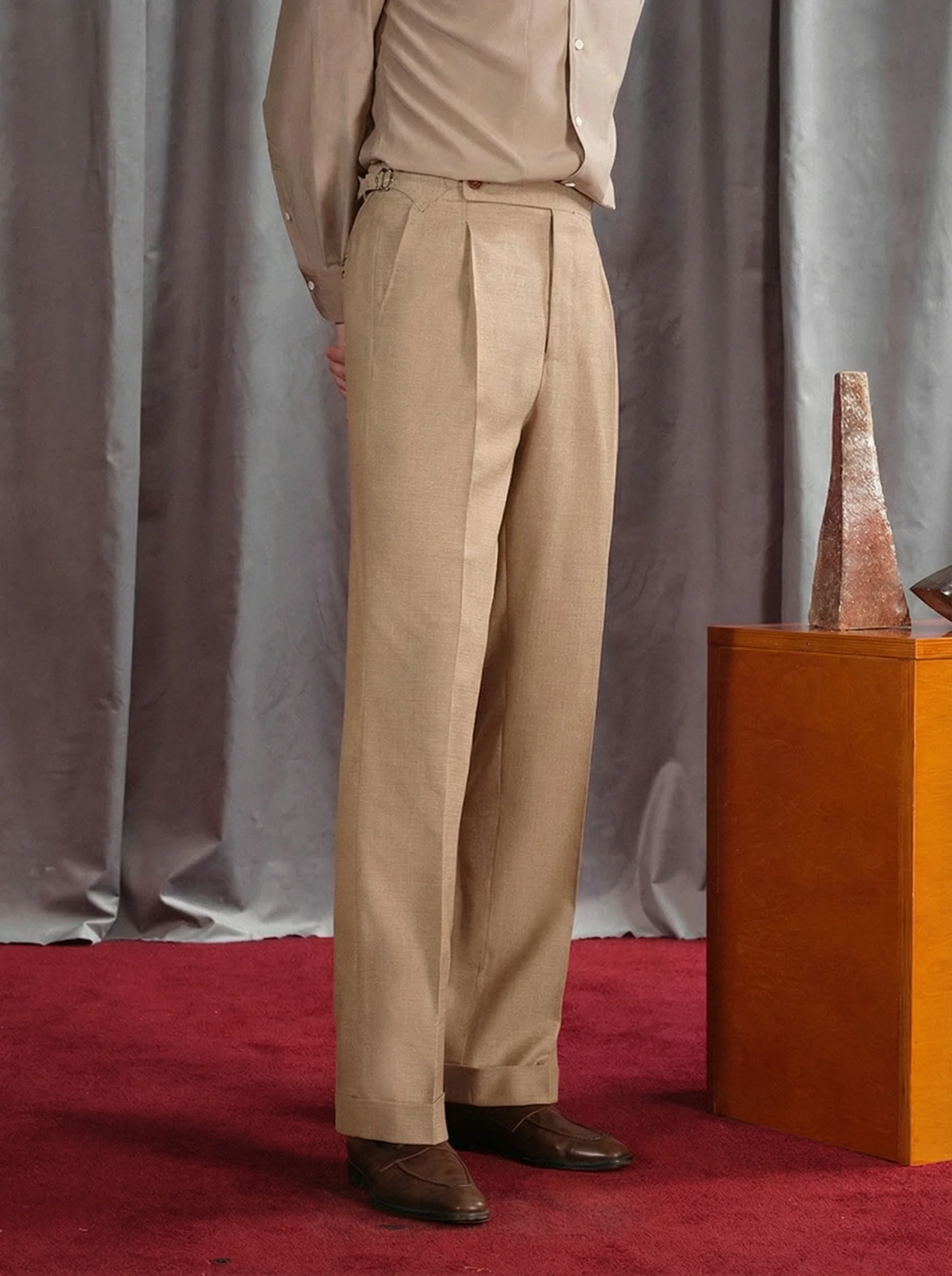 Silk-Wool High-Rise Single-Pleat Trousers - Image 2