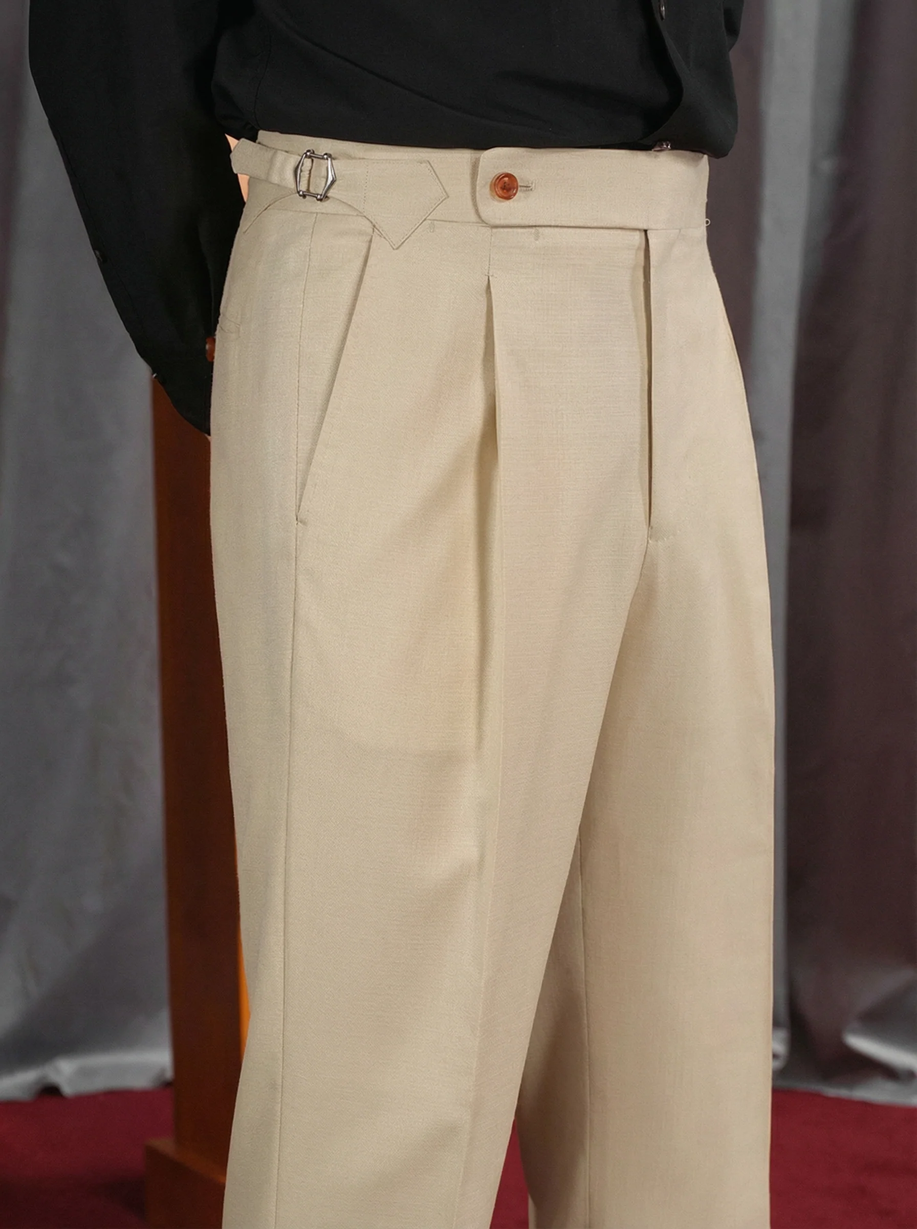 Silk-Wool High-Rise Single-Pleat Trousers - Image 4