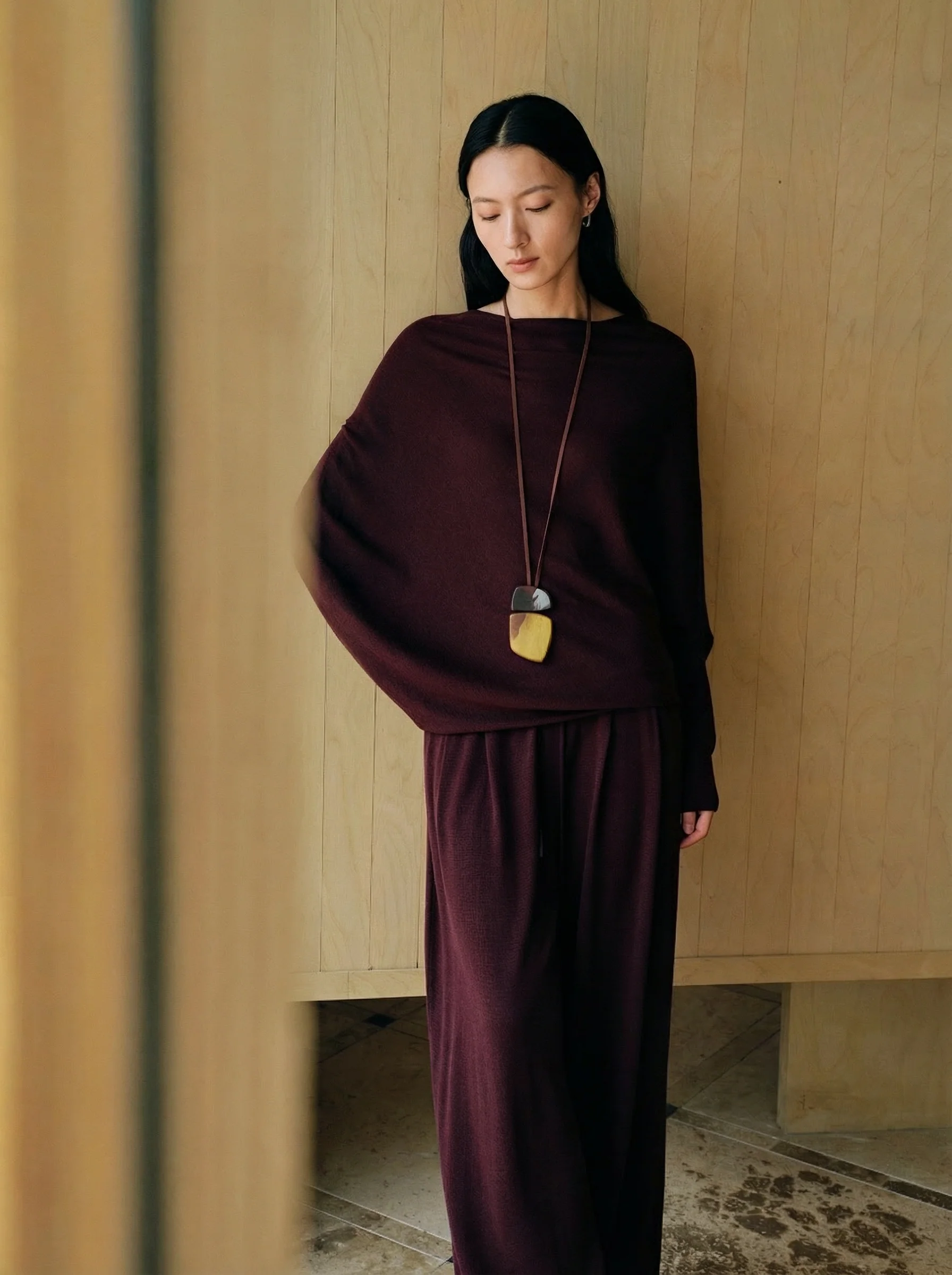Silk Wool Knit Three-Piece Set
