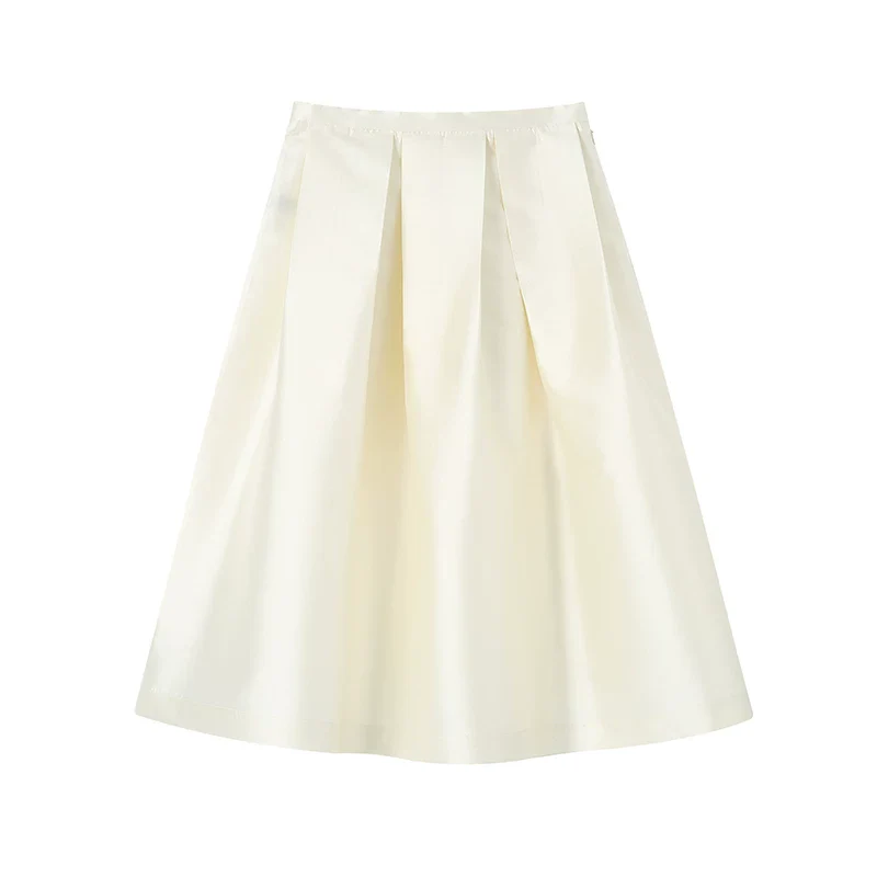 Silk-Wool Vest & A-Line Skirt Set - Image 6