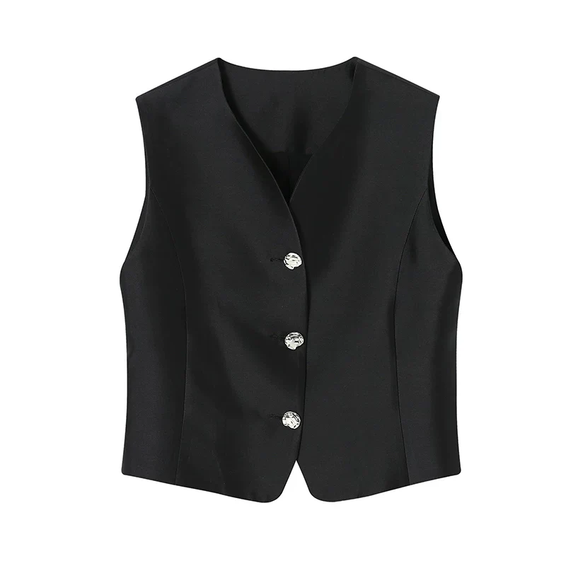 Silk-Wool Vest & A-Line Skirt Set - Image 7
