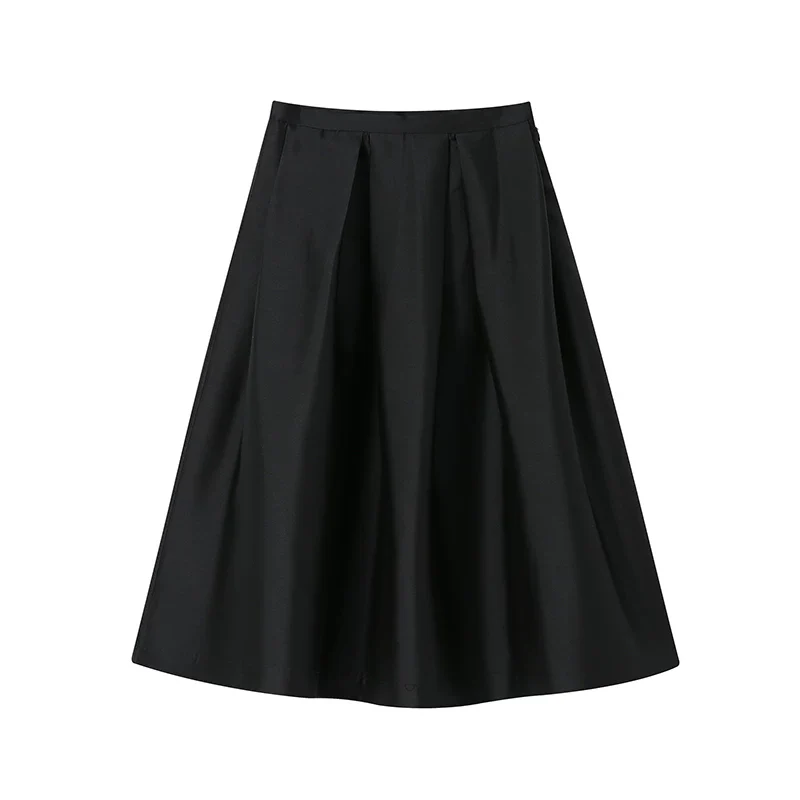 Silk-Wool Vest & A-Line Skirt Set - Image 8