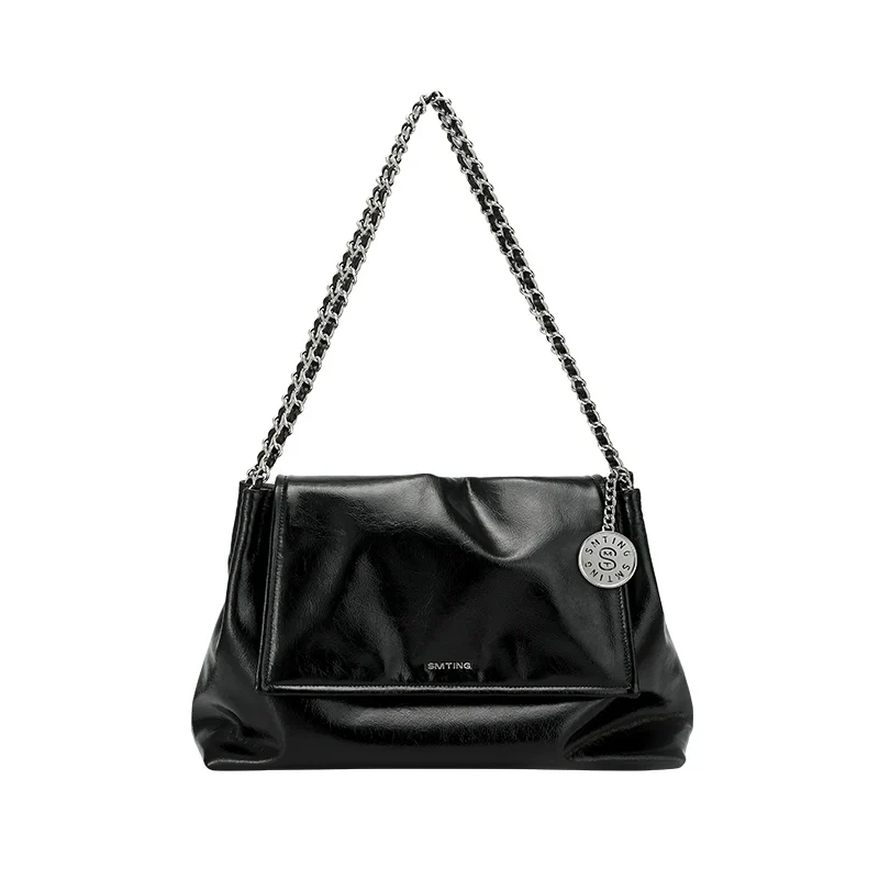 Silver Chain Shoulder Tote - Image 4