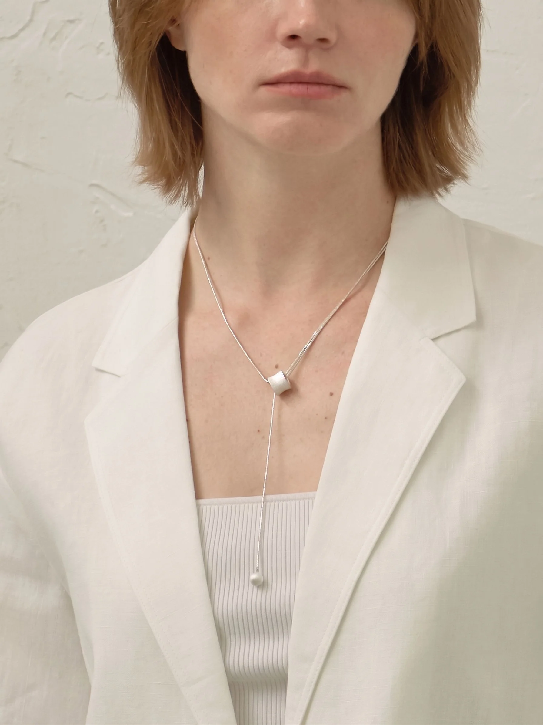 Silver Lariat Necklace