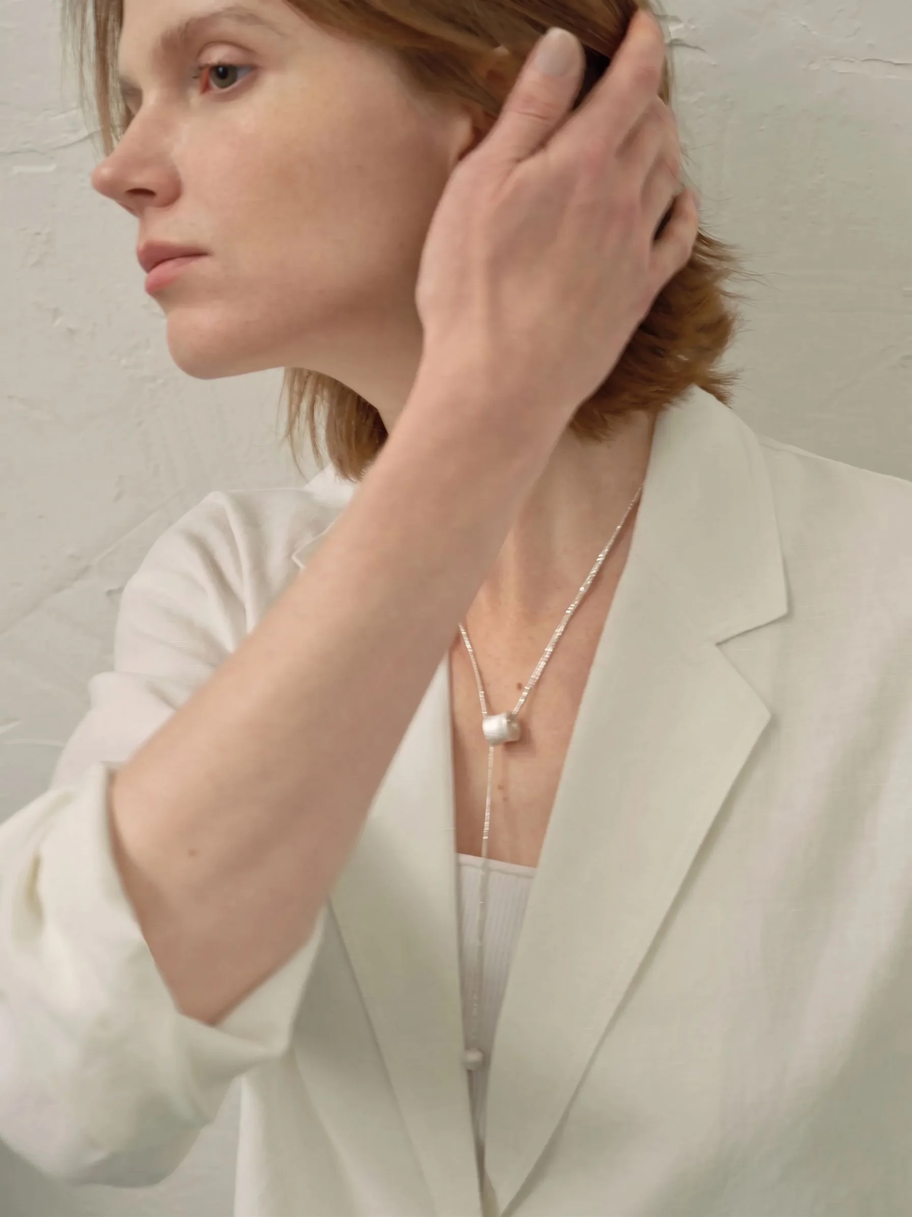 Silver Lariat Necklace - Image 2