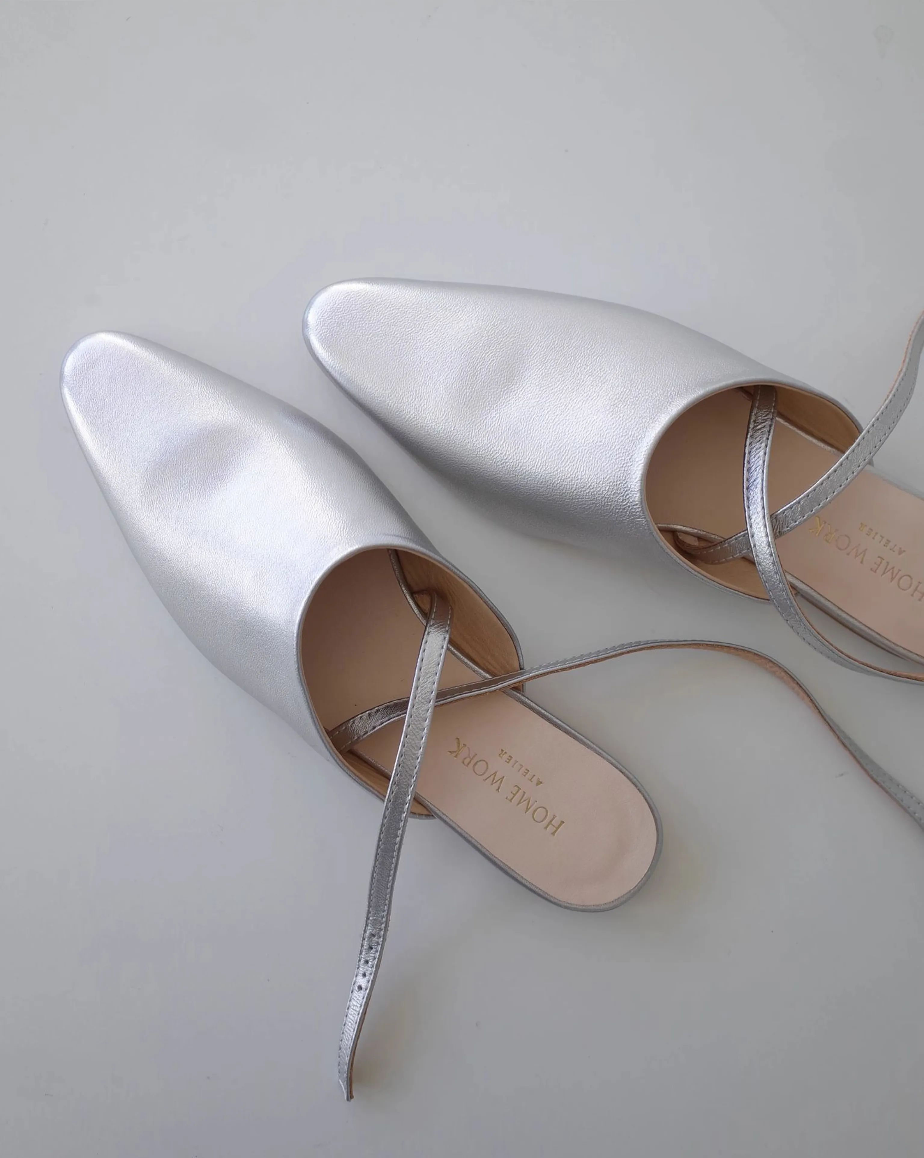 Silver Strap Mule Flats - Image 2