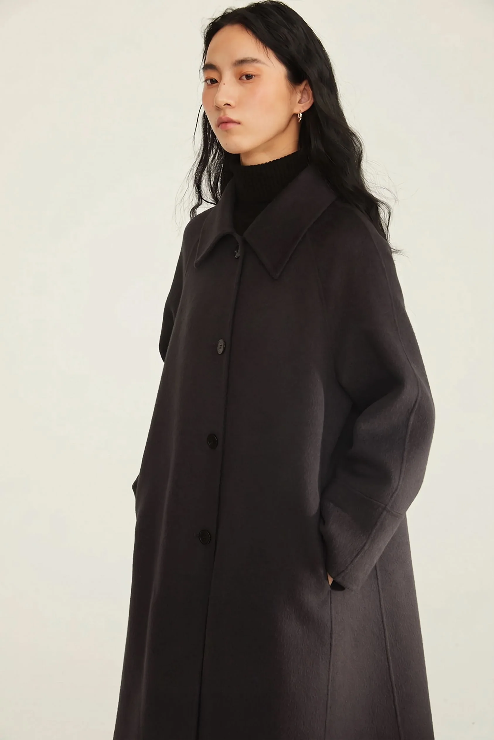 Single-Breasted Long Coat