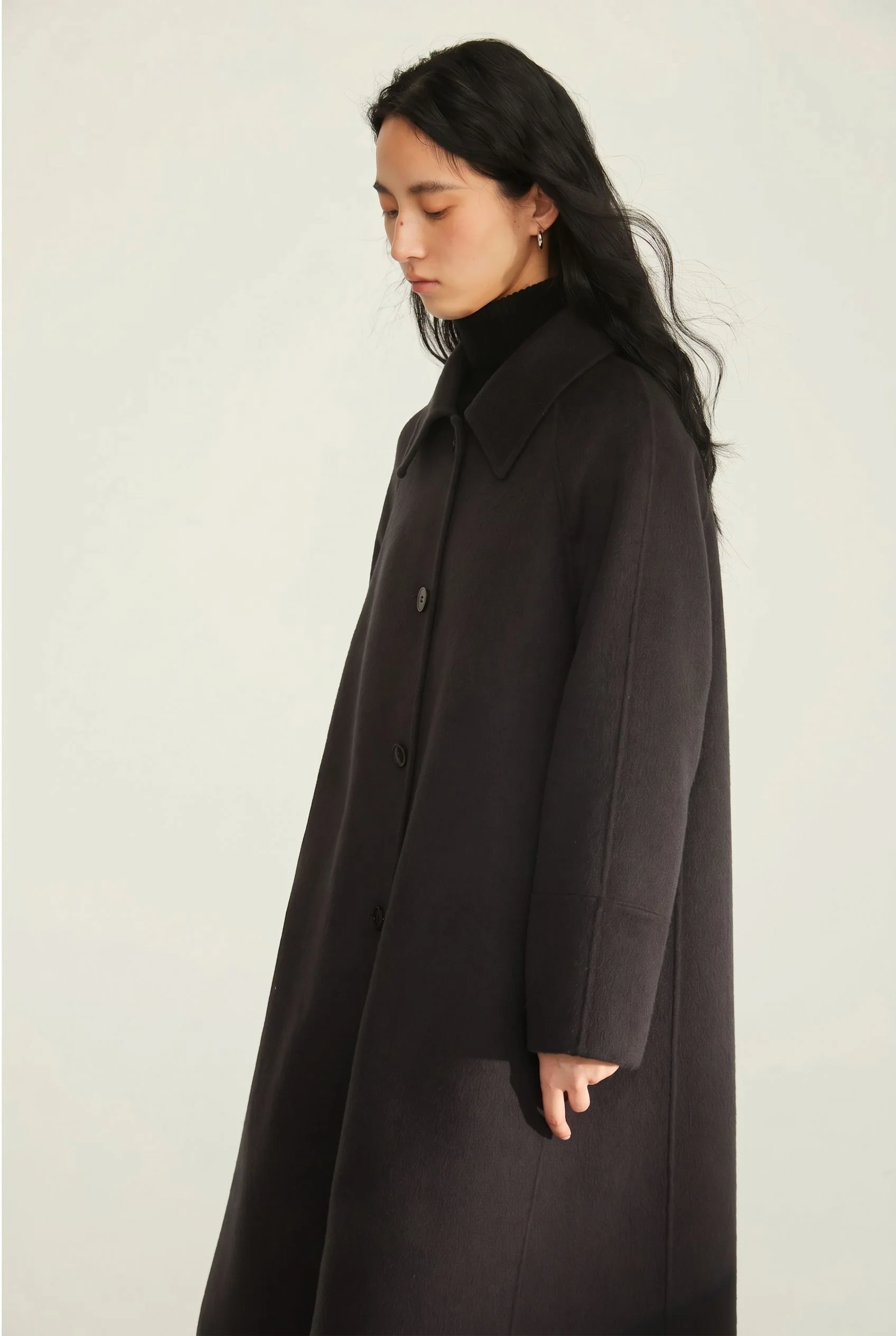 Single-Breasted Long Coat - Image 2