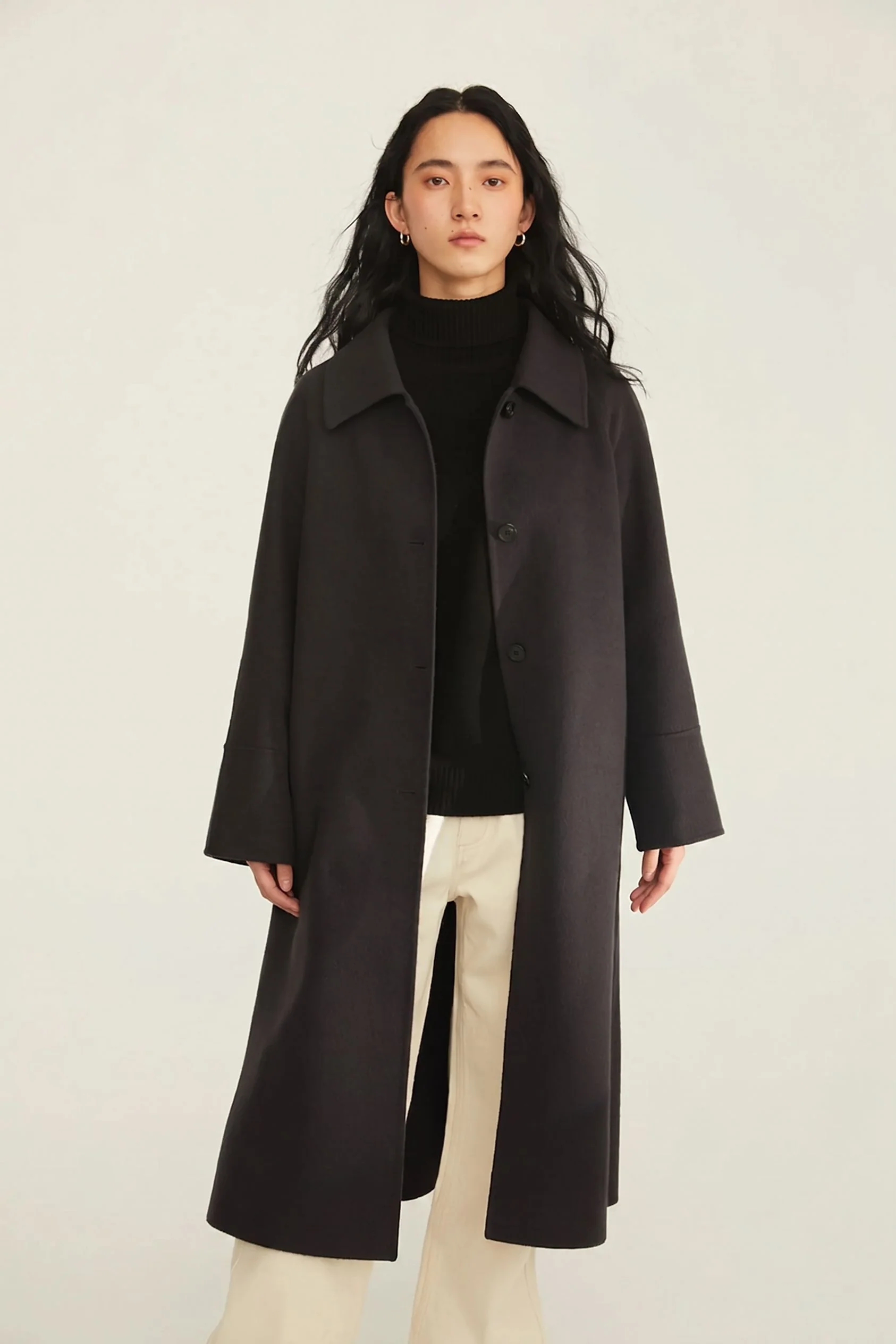 Single-Breasted Long Coat - Image 4