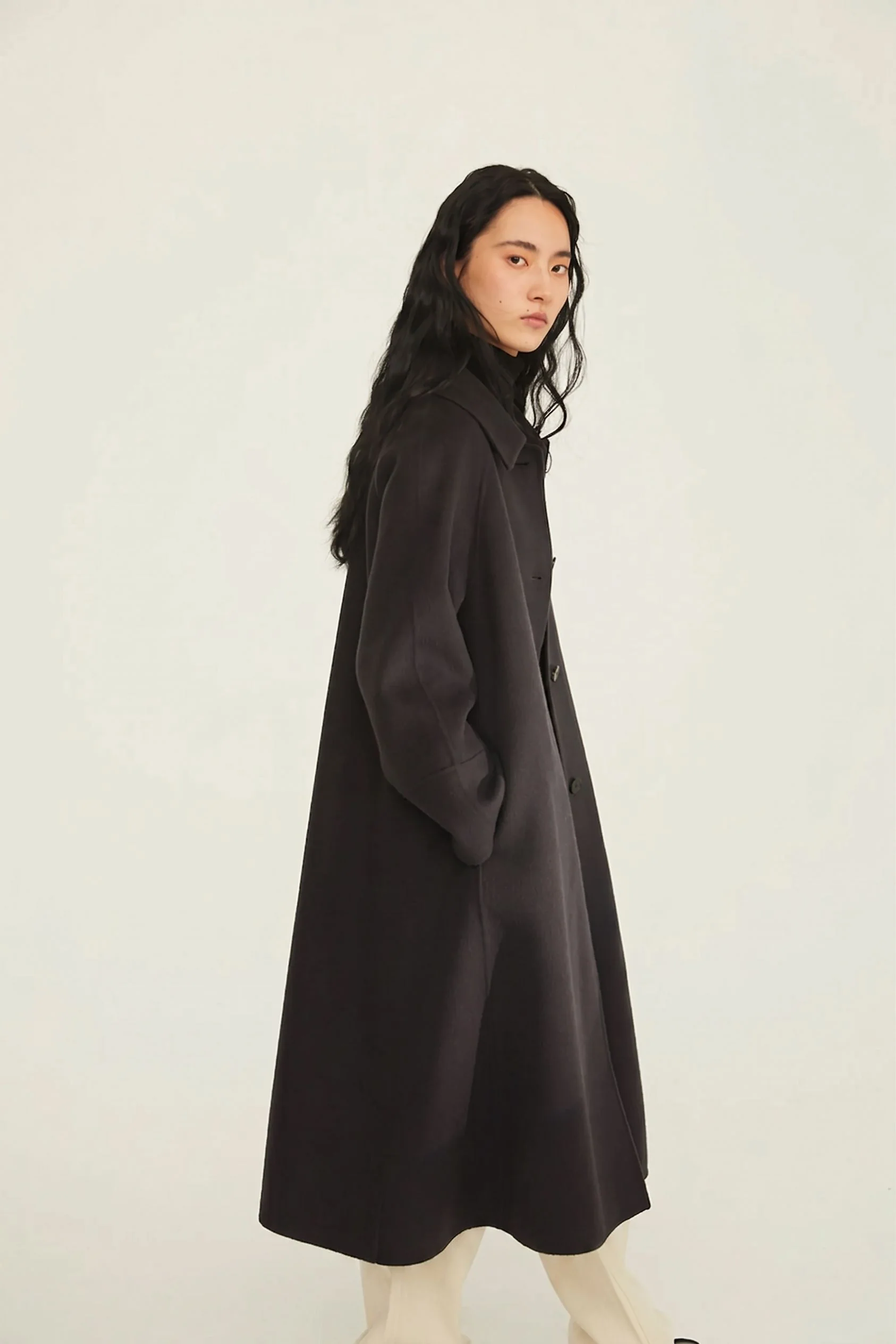 Single-Breasted Long Coat - Image 5