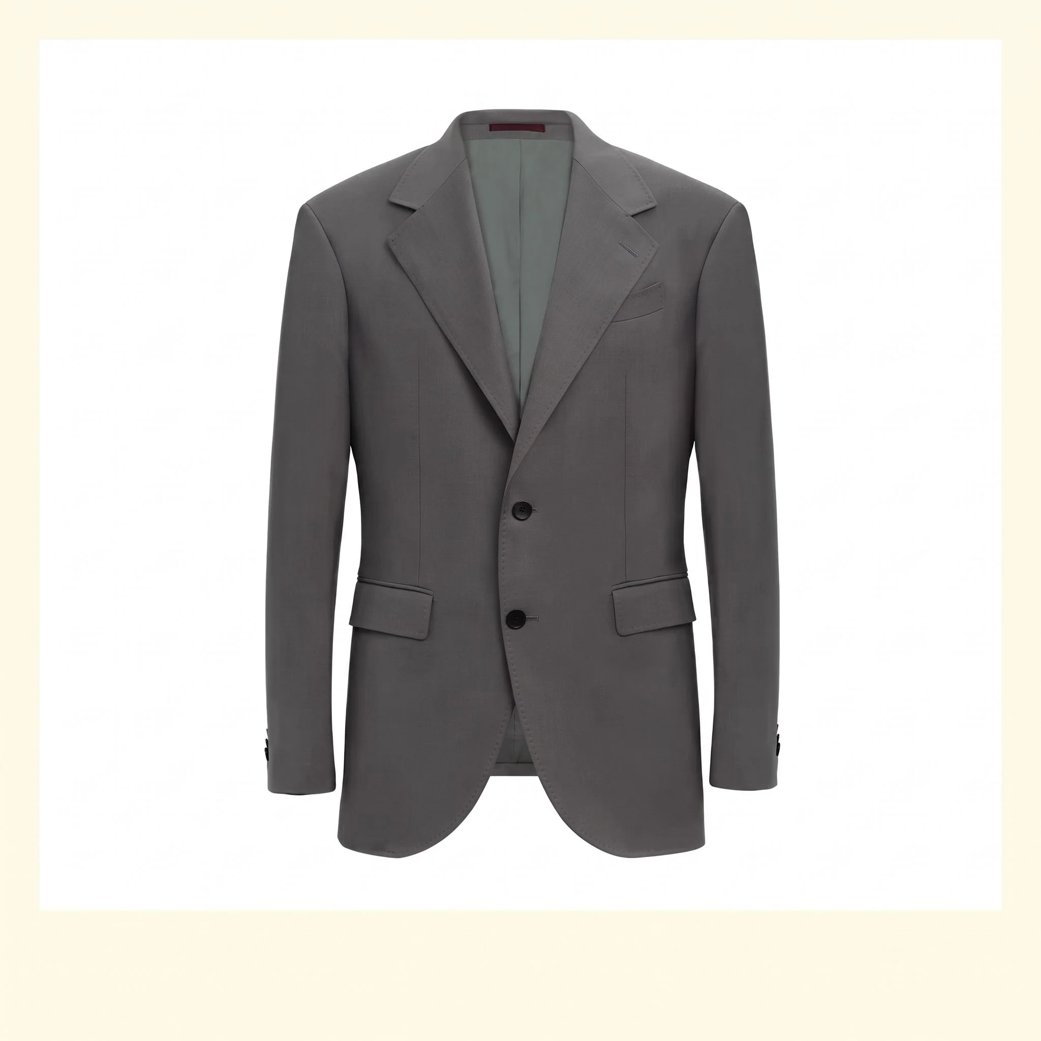Single-Breasted Merino Suit Jacket - Image 9