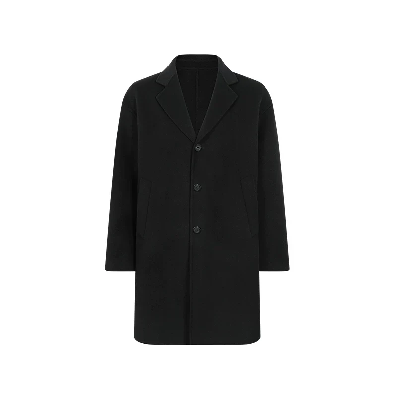 Single-Breasted Merino Wool Coat - Image 5