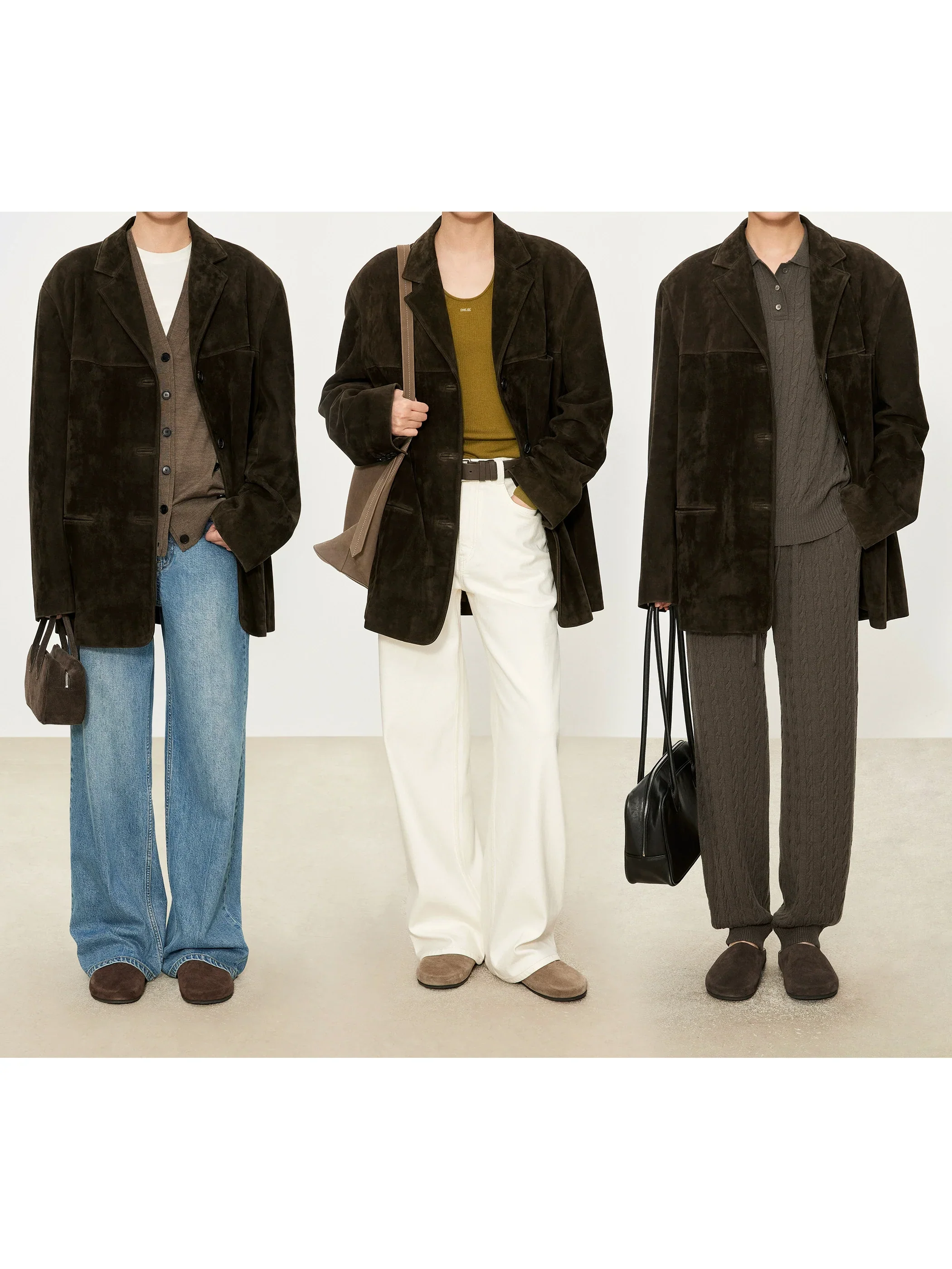 Single-Breasted Sheepskin Blazer - Image 2