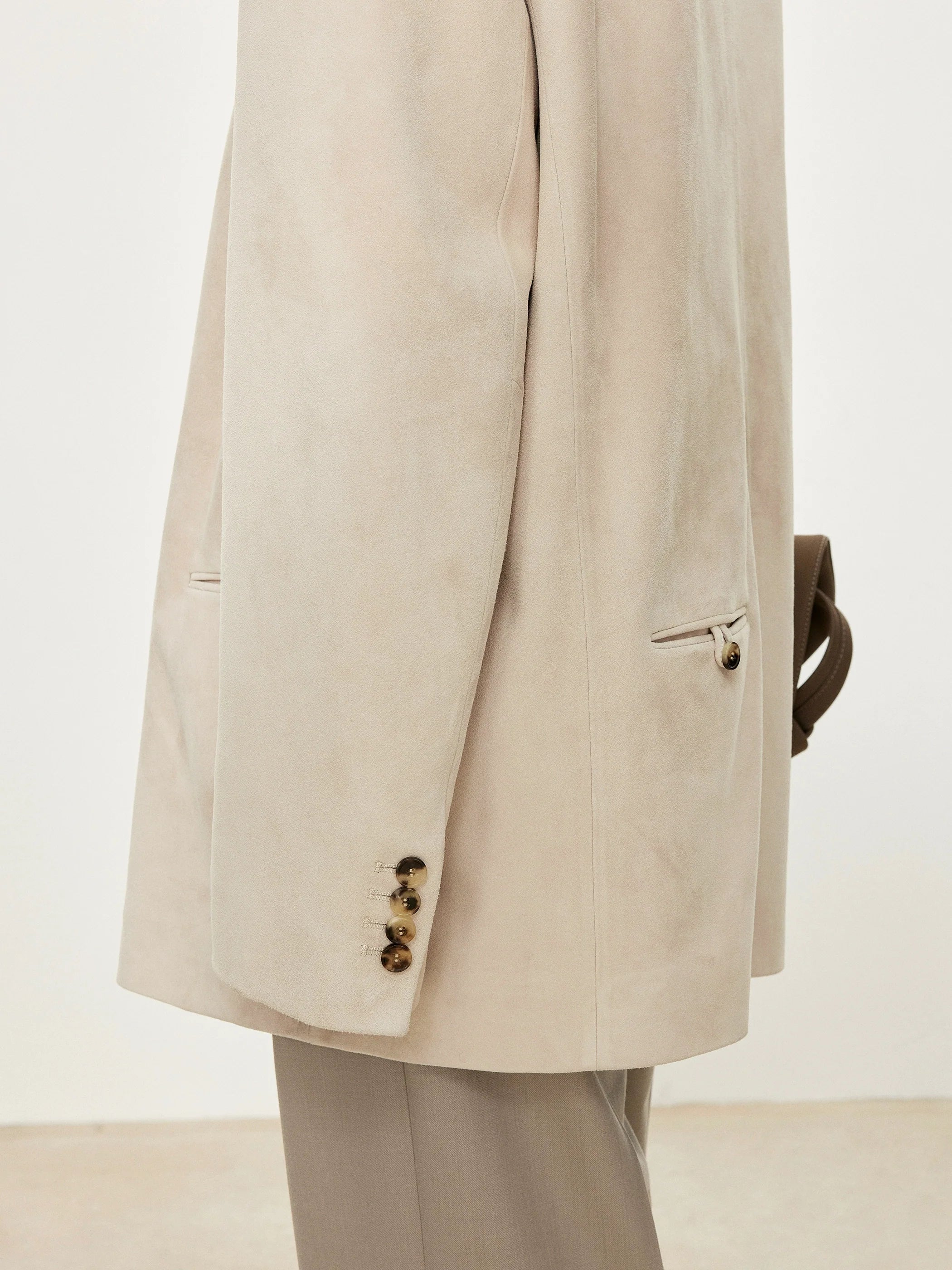 Single-Breasted Sheepskin Blazer - Image 5