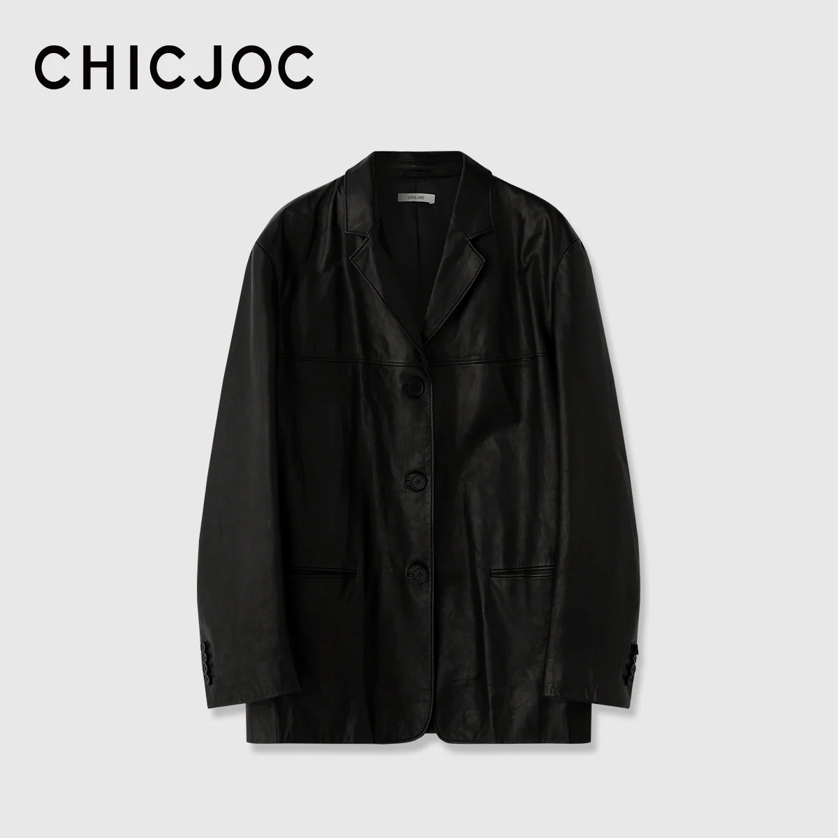 Single-Breasted Sheepskin Blazer - Image 8