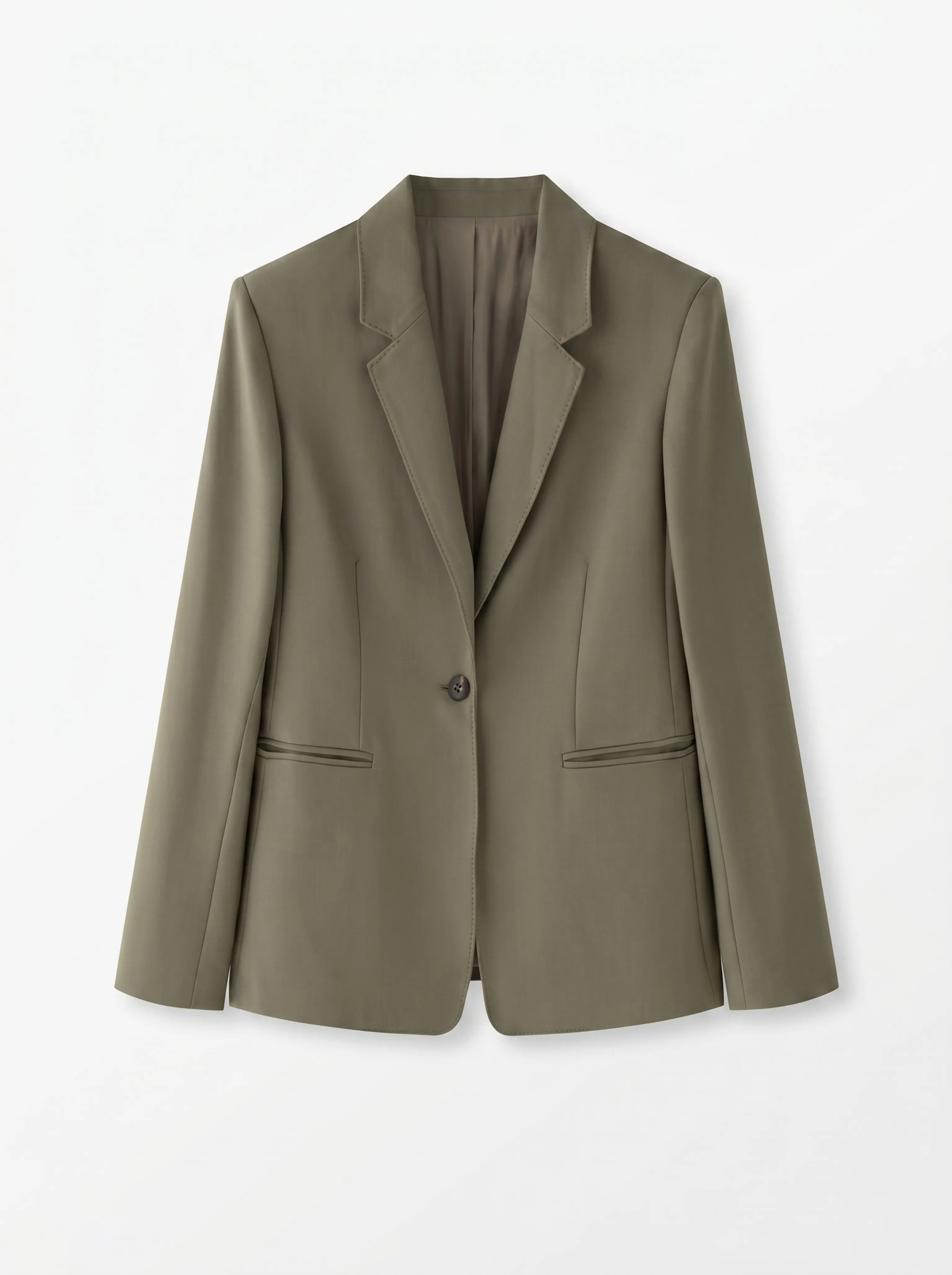 Single-Button Merino Blazer - Image 14