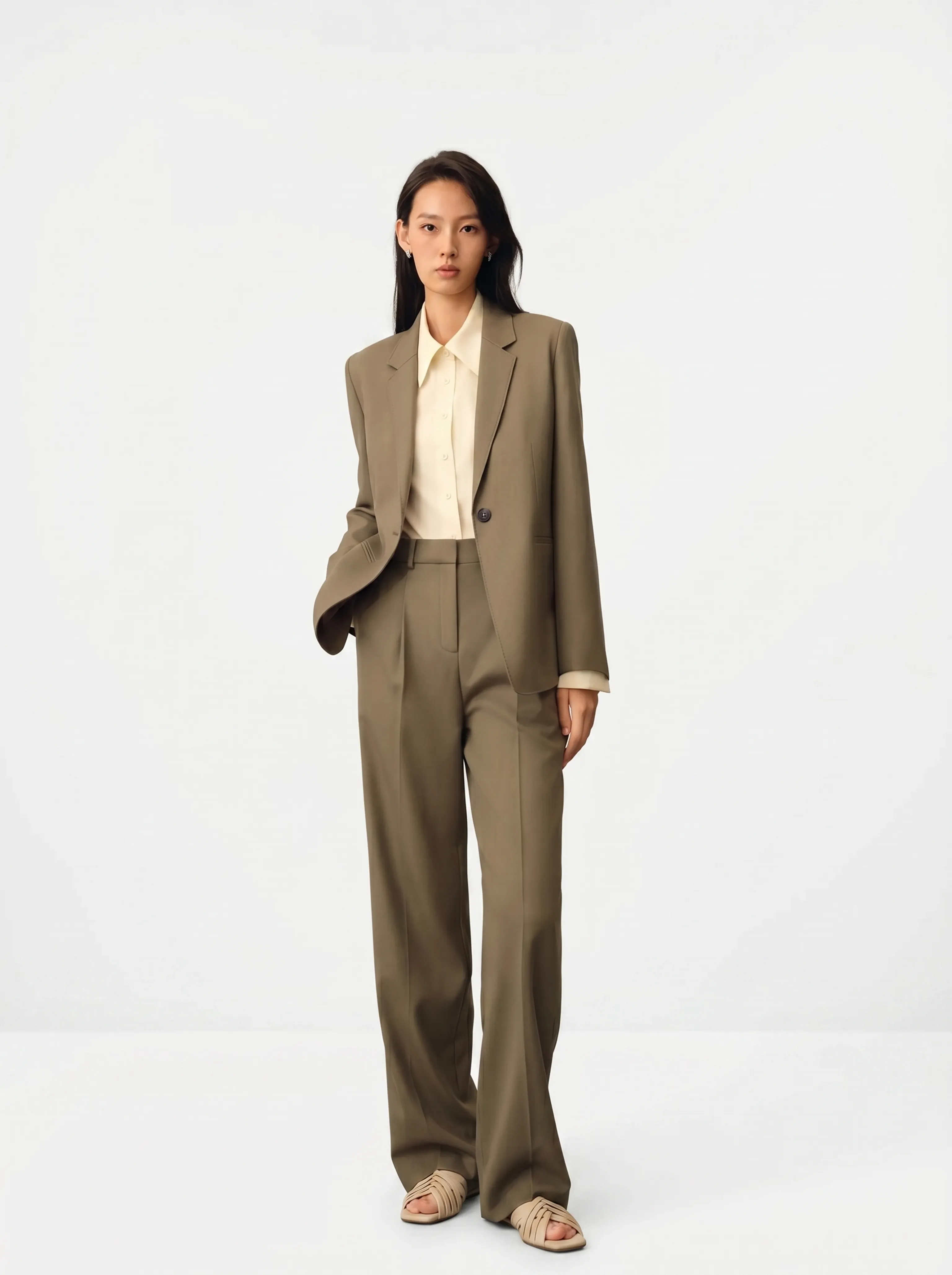 Single-Button Merino Blazer - Image 2