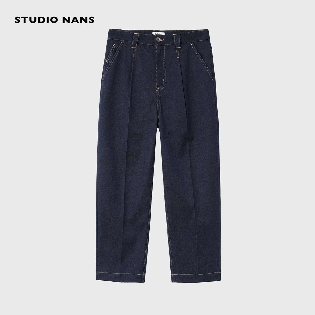 Single-Pleat Tapered Cropped Trousers - Image 7