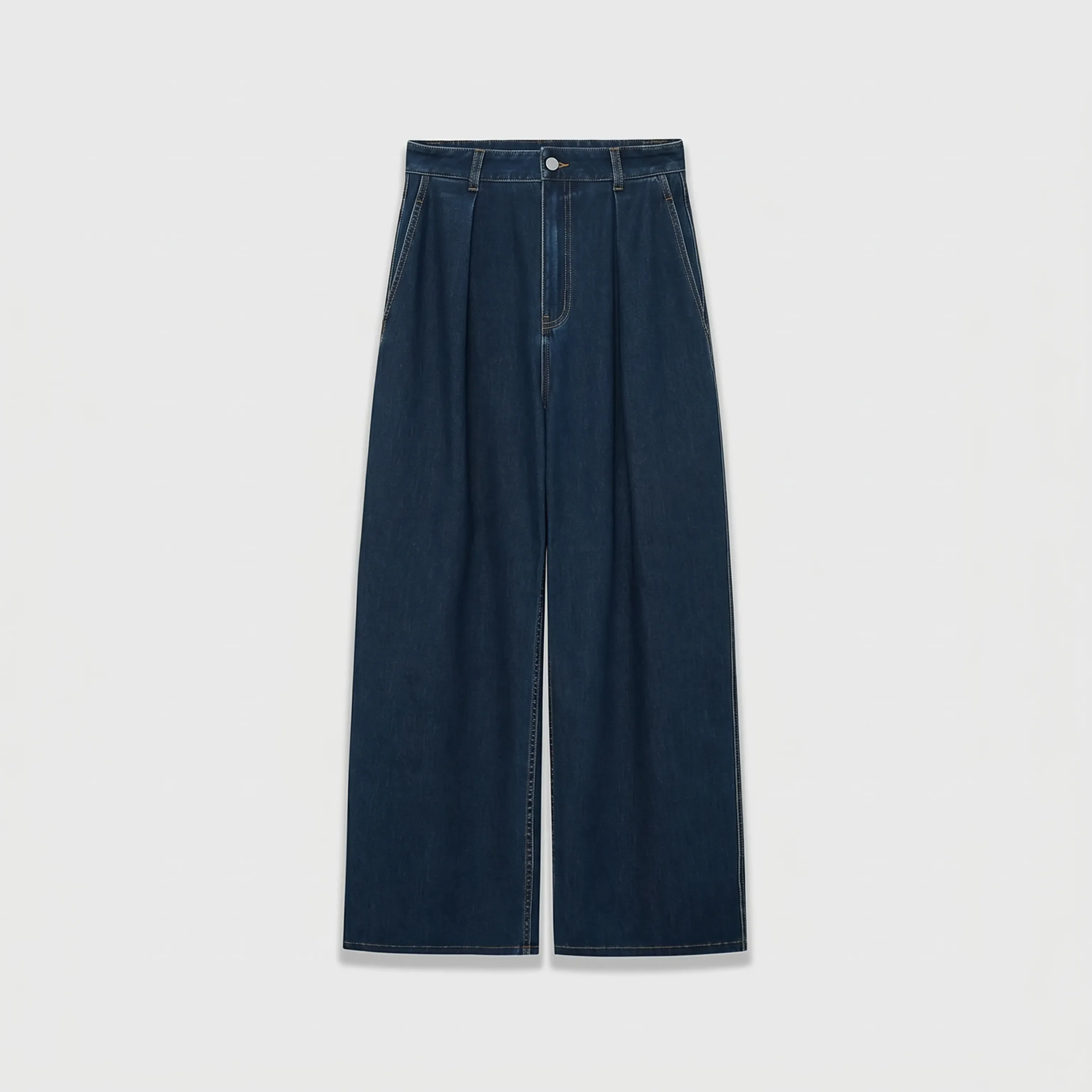 Single-Pleat Wide-Leg Jeans - Image 7