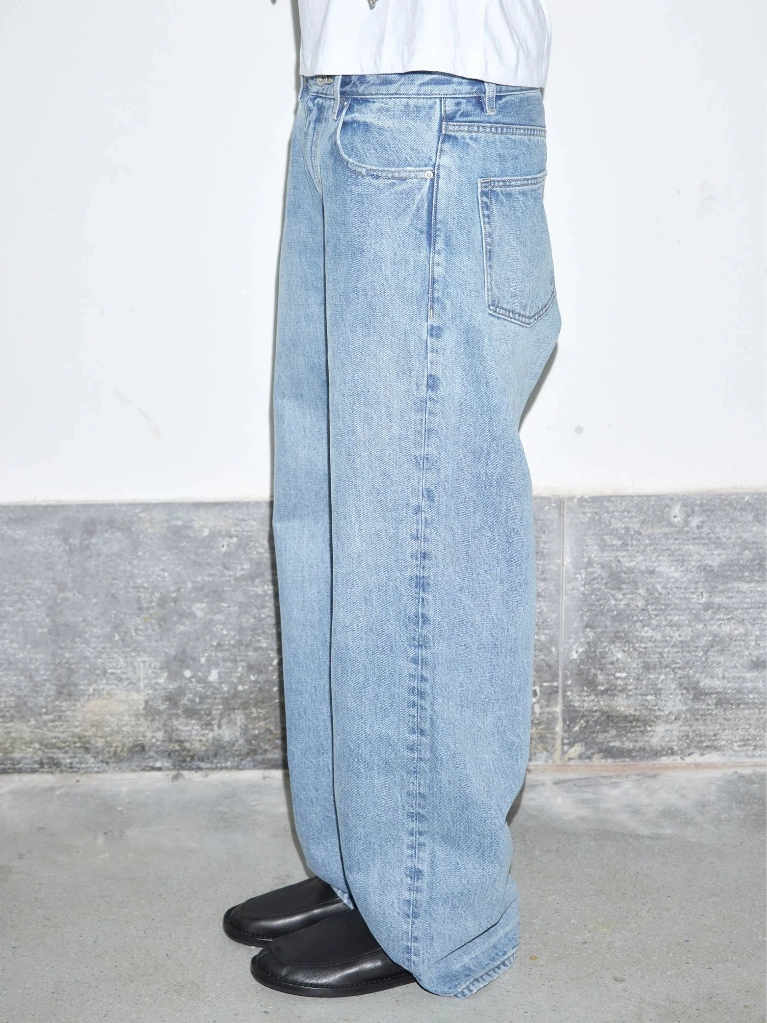 Sky Blue Wide-Leg Jeans - Image 2