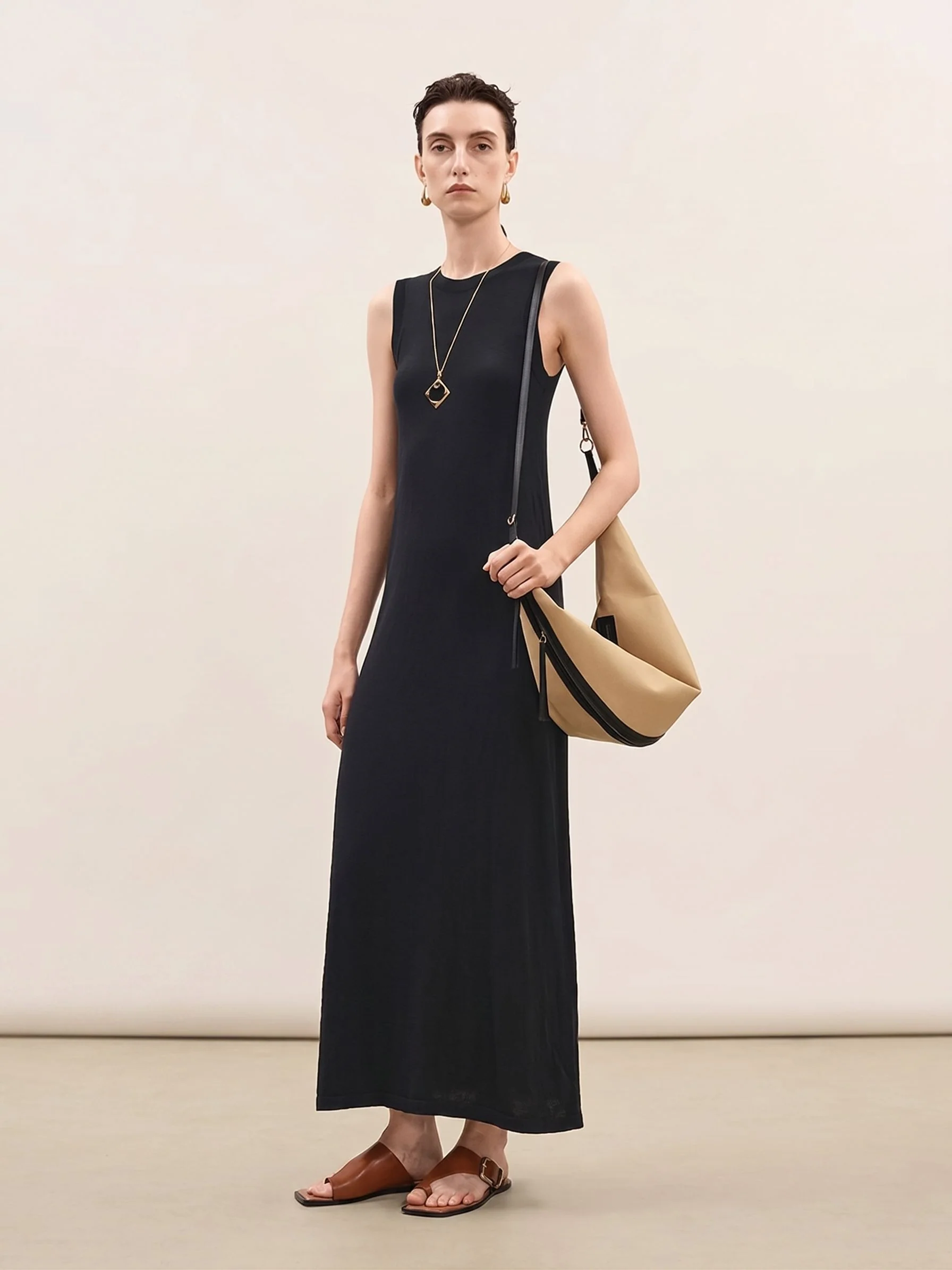 Sleeveless Cashmere Maxi