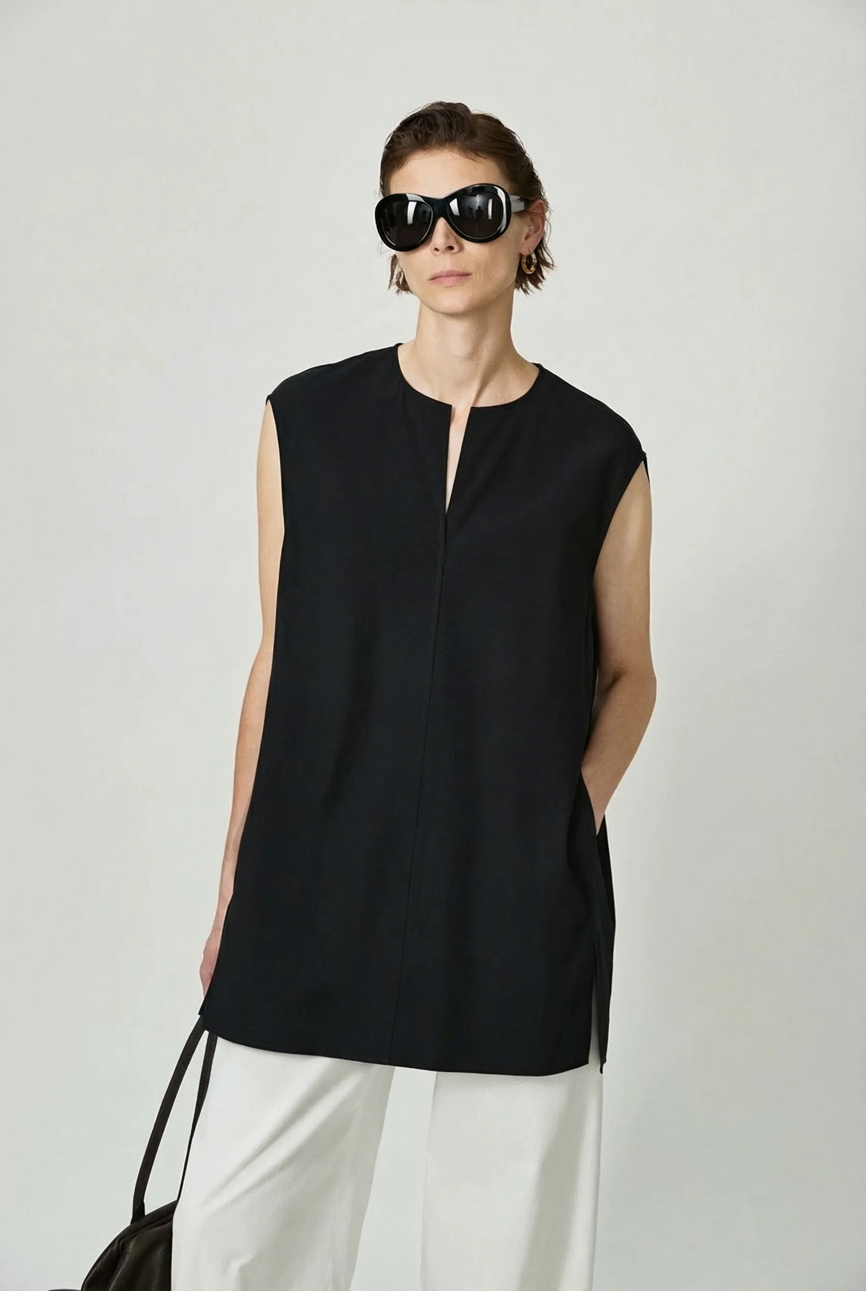 Sleeveless Cocoon Tunic