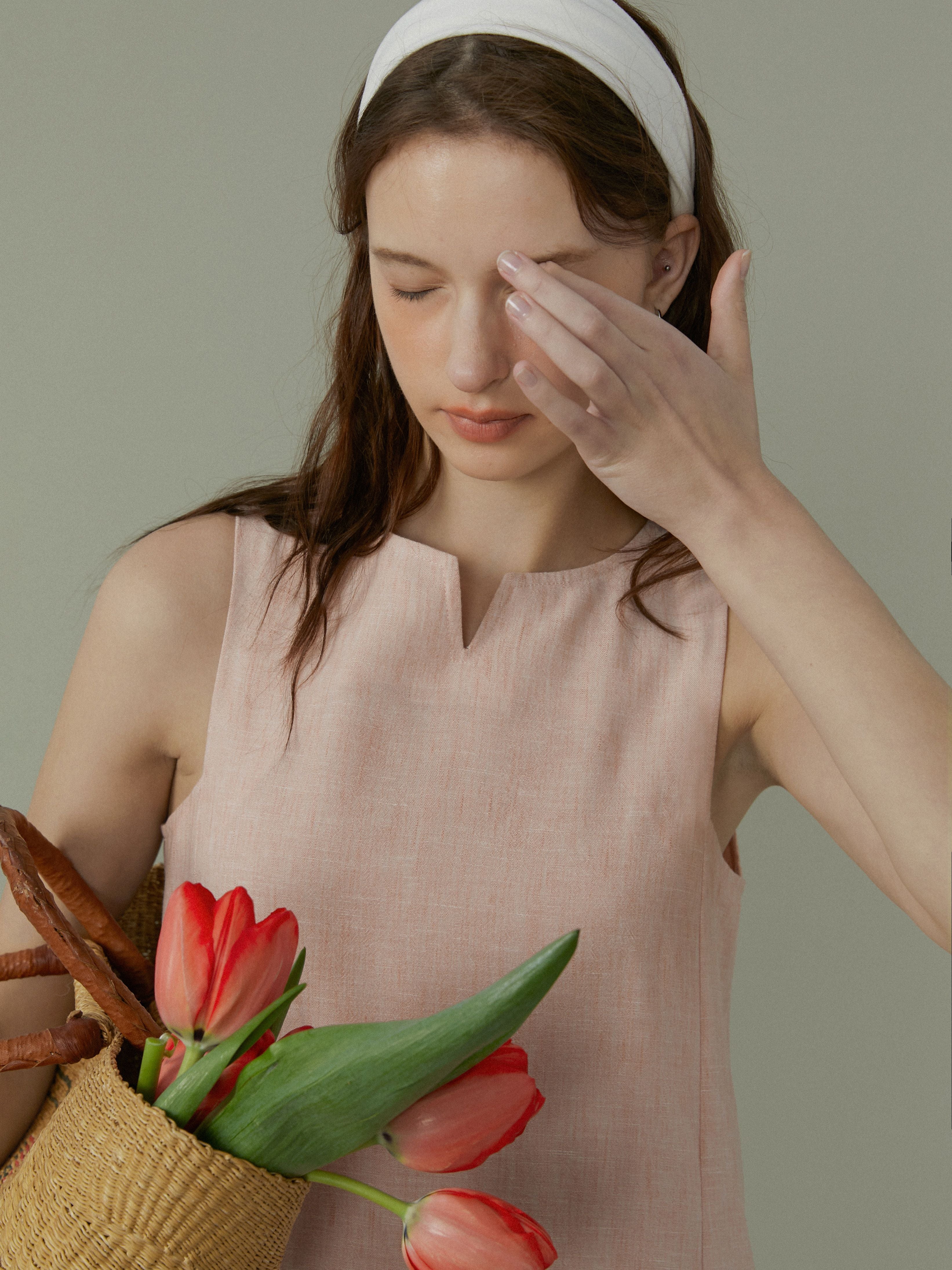 Sleeveless Embroidered Dress - Image 3