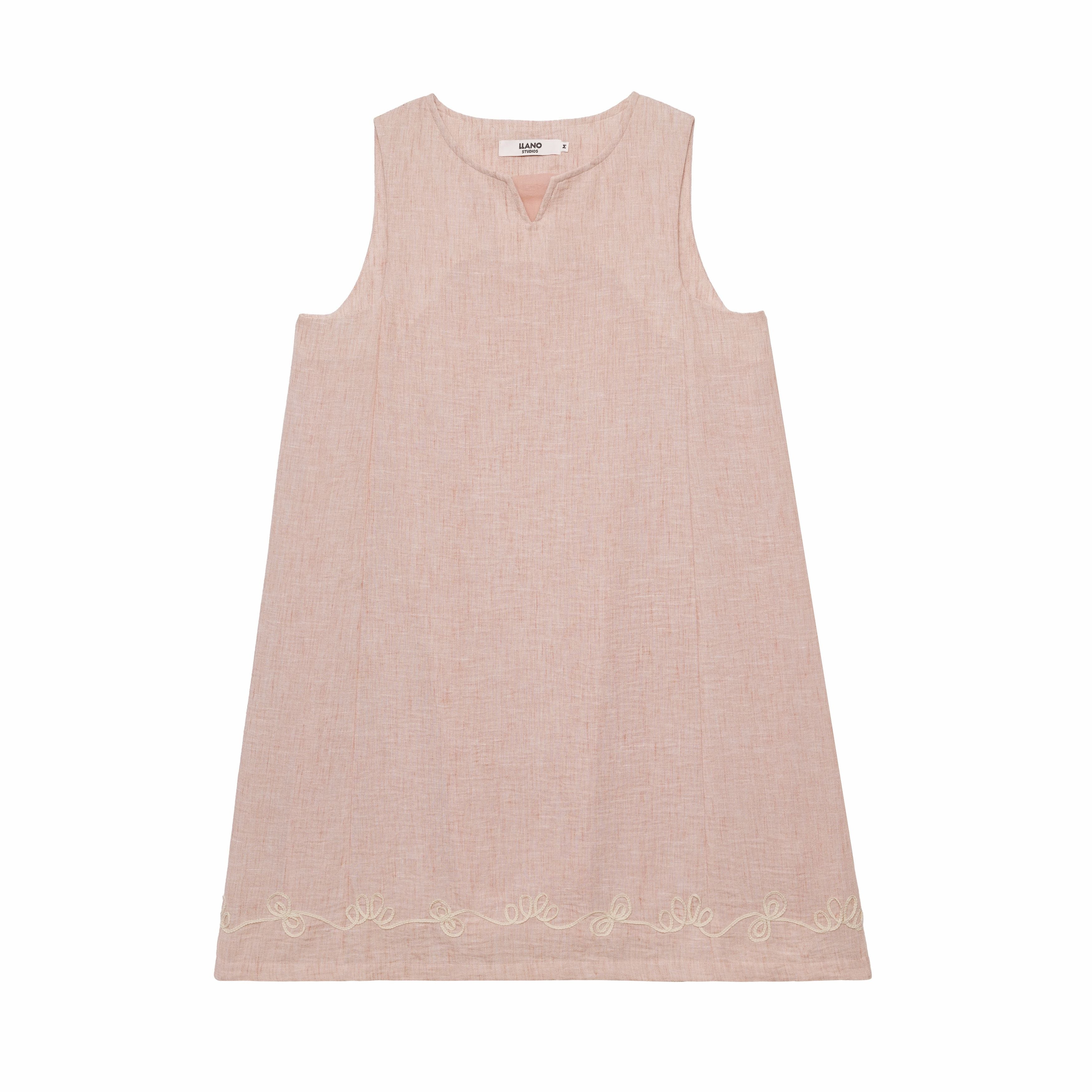 Sleeveless Embroidered Dress - Image 6