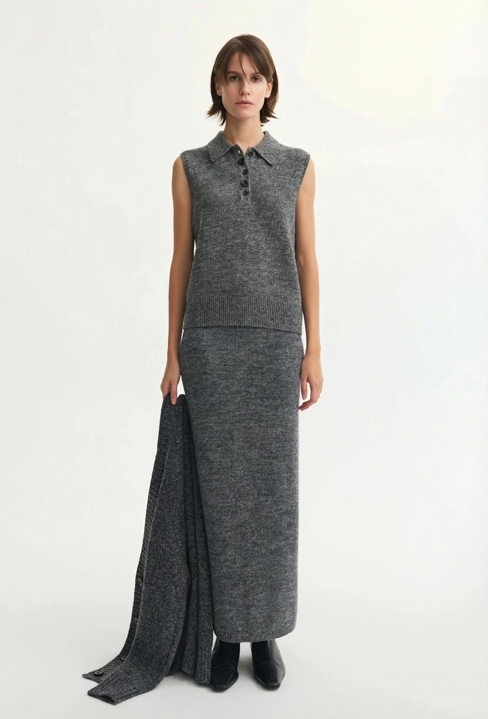 Sleeveless Knit Polo