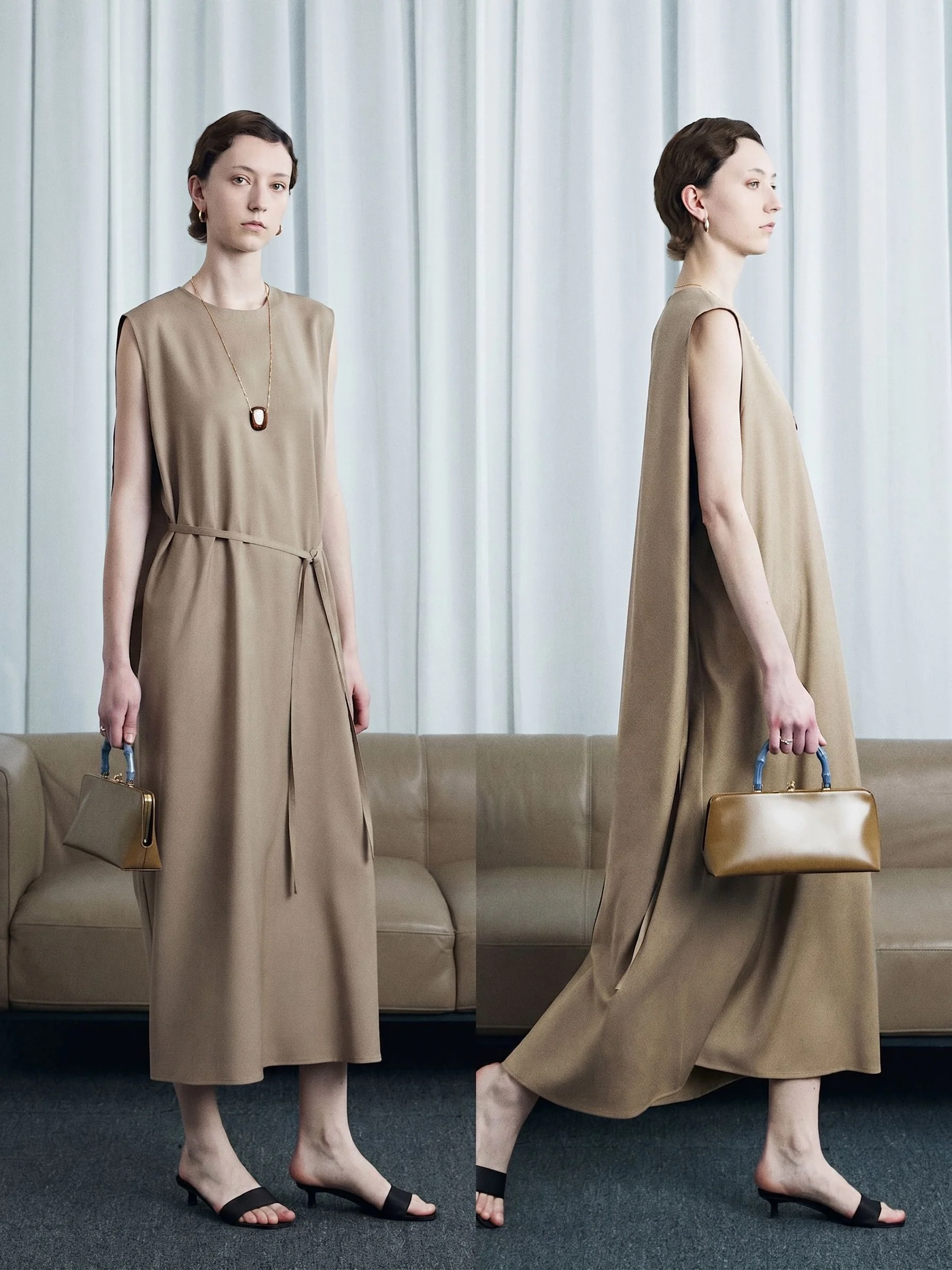 Sleeveless Tie Midi Dress - Image 2