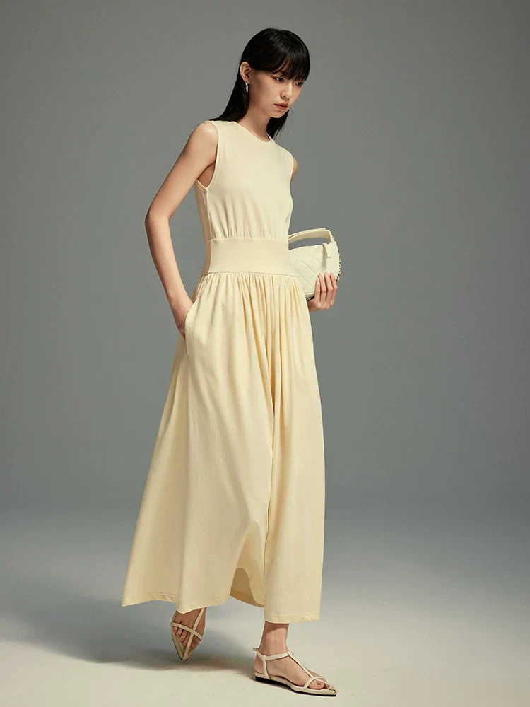 Sleeveless Waistband Maxi Dress - Image 2