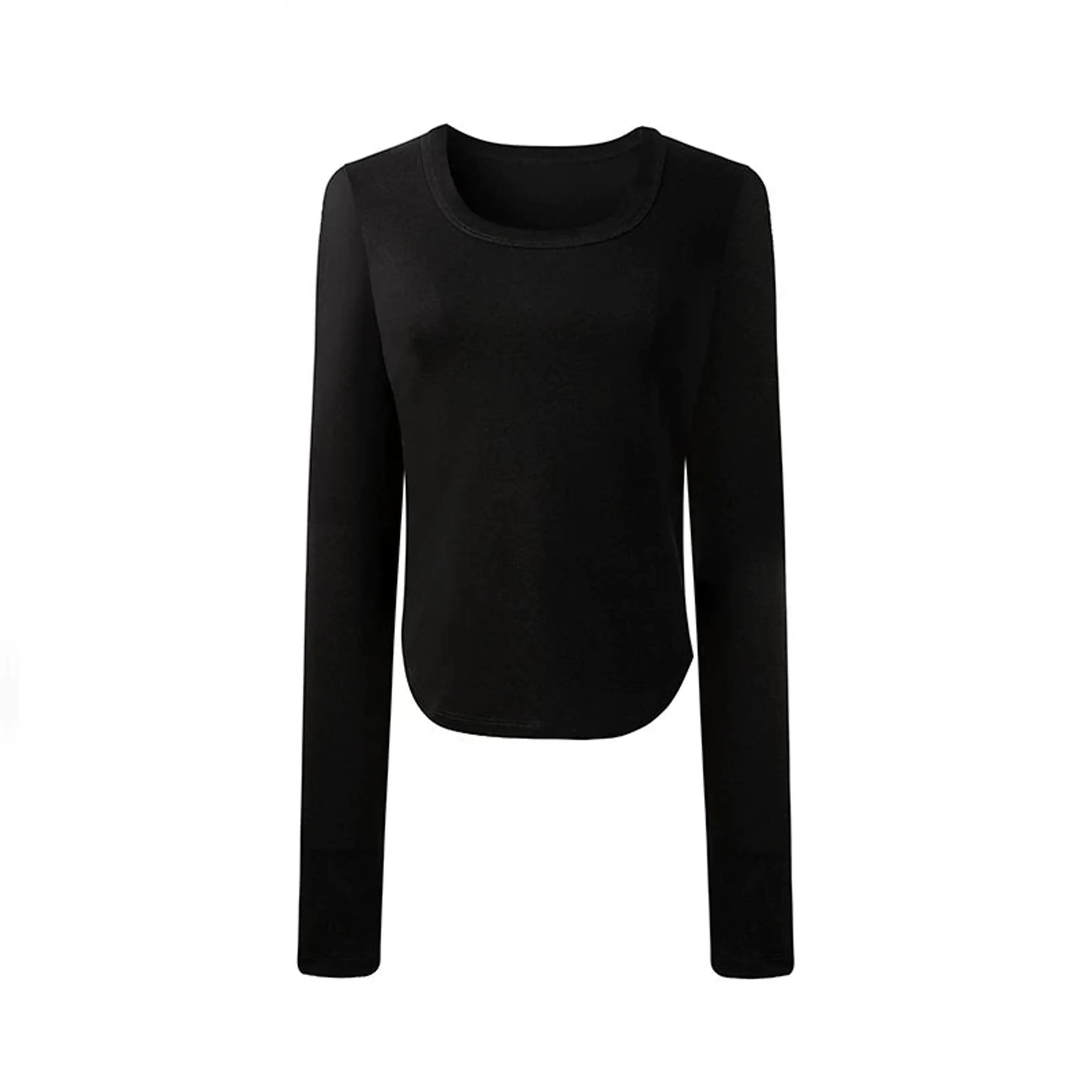 Slim Black Long-Sleeve Top - Image 8