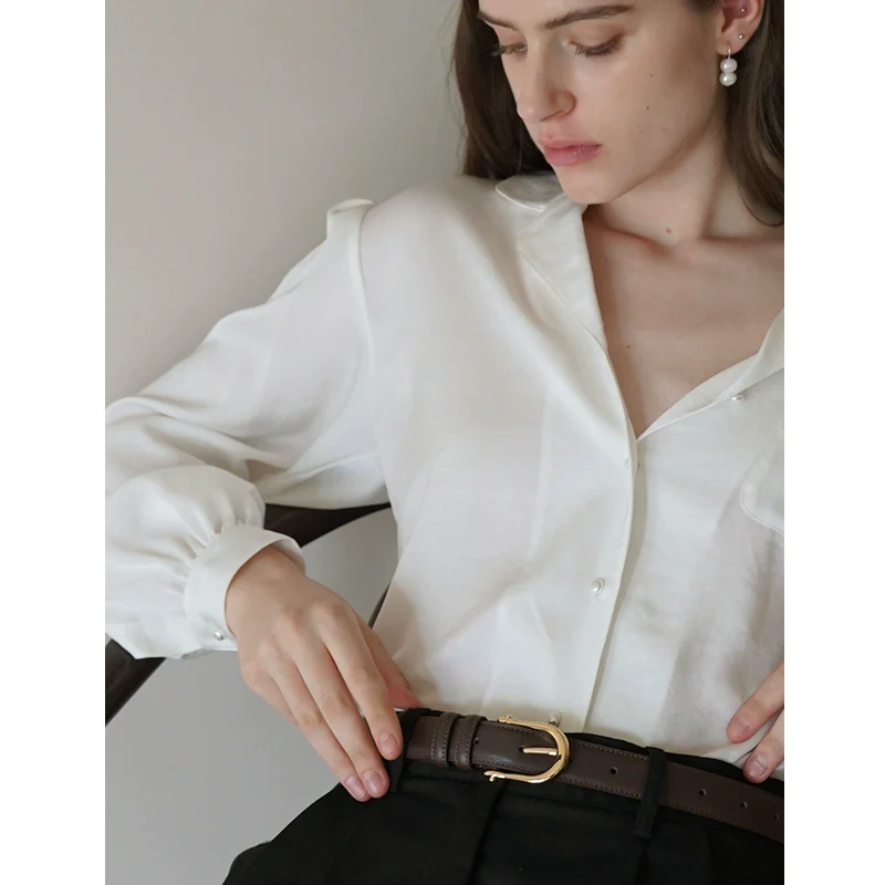 Slim Cowhide Leather Belt - Image 7