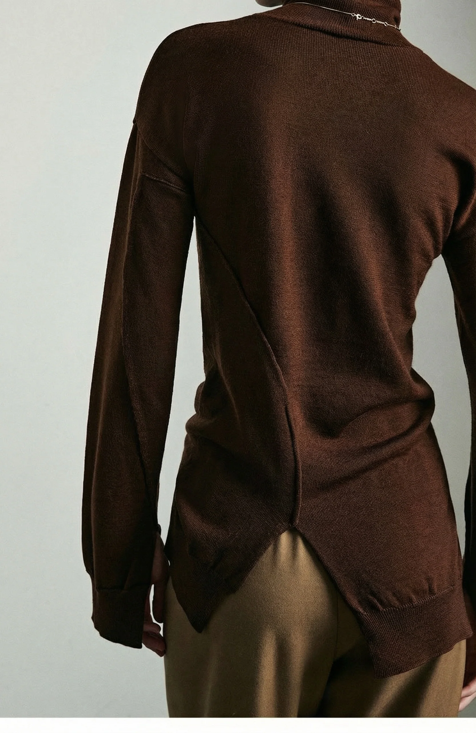 Slim High Neck Sweater - Image 2
